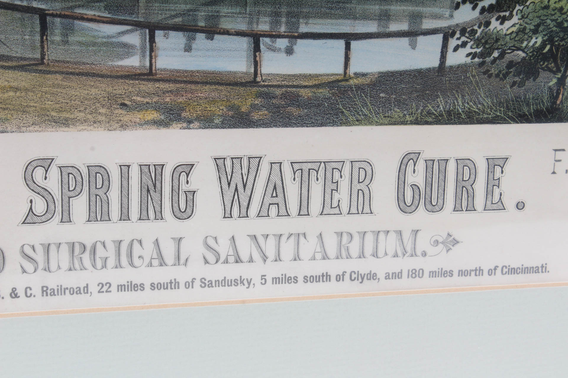 W.J. Morgan & Co. "Green Sulphur Spring Water Cure" Chromolithograph