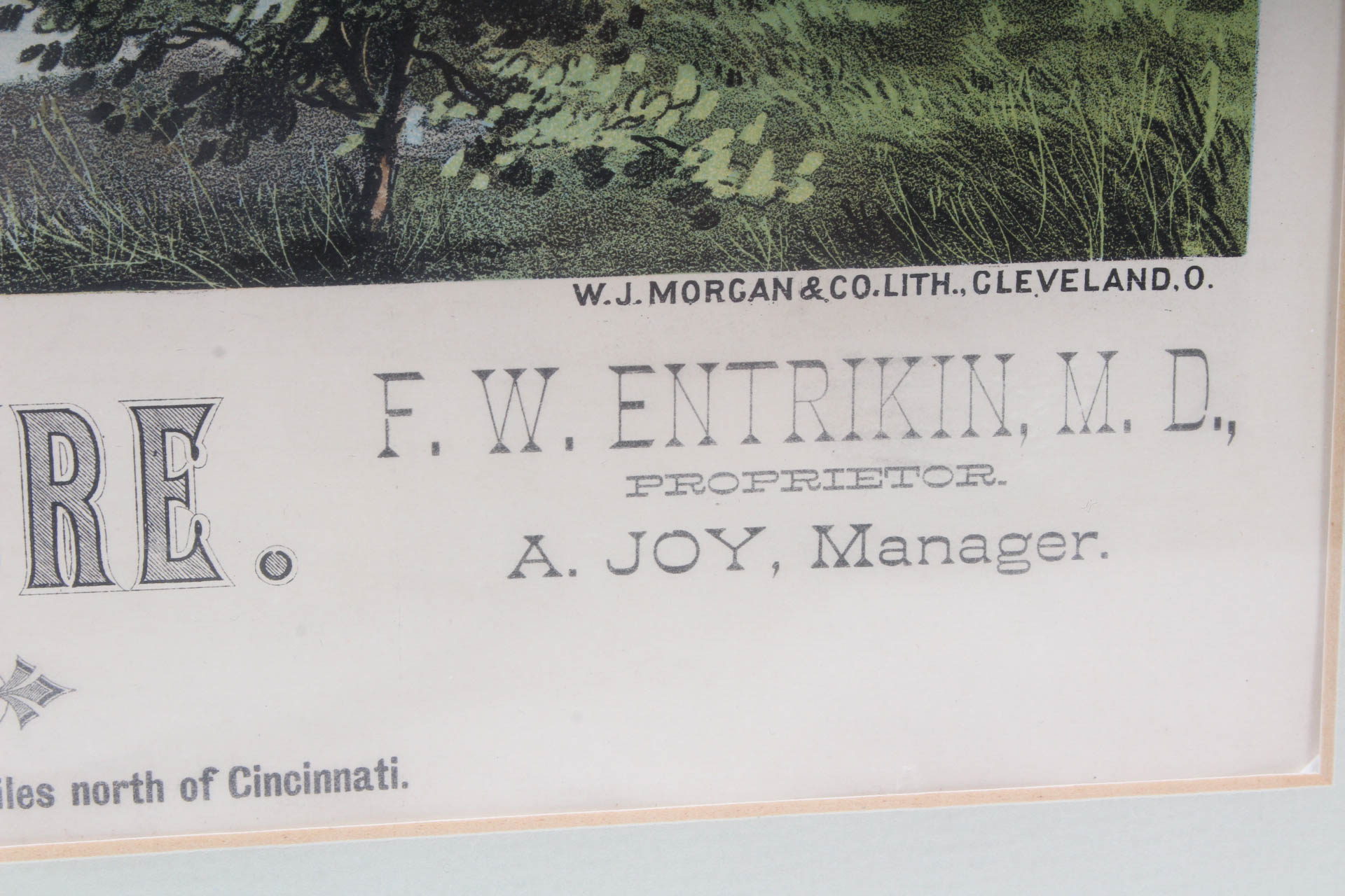 W.J. Morgan & Co. "Green Sulphur Spring Water Cure" Chromolithograph