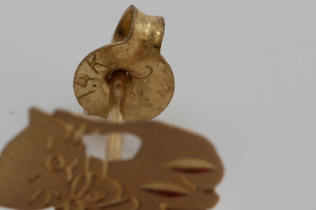 14K Yellow Gold "Pretty Kitty" Studs
