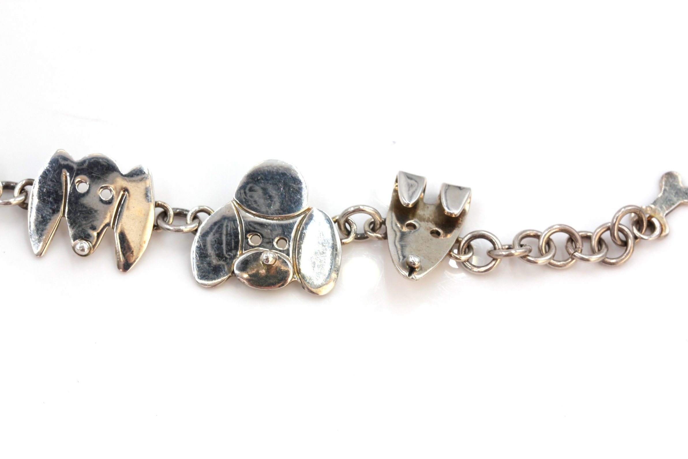 Mexican Sterling Silver Puppy Face Bracelet