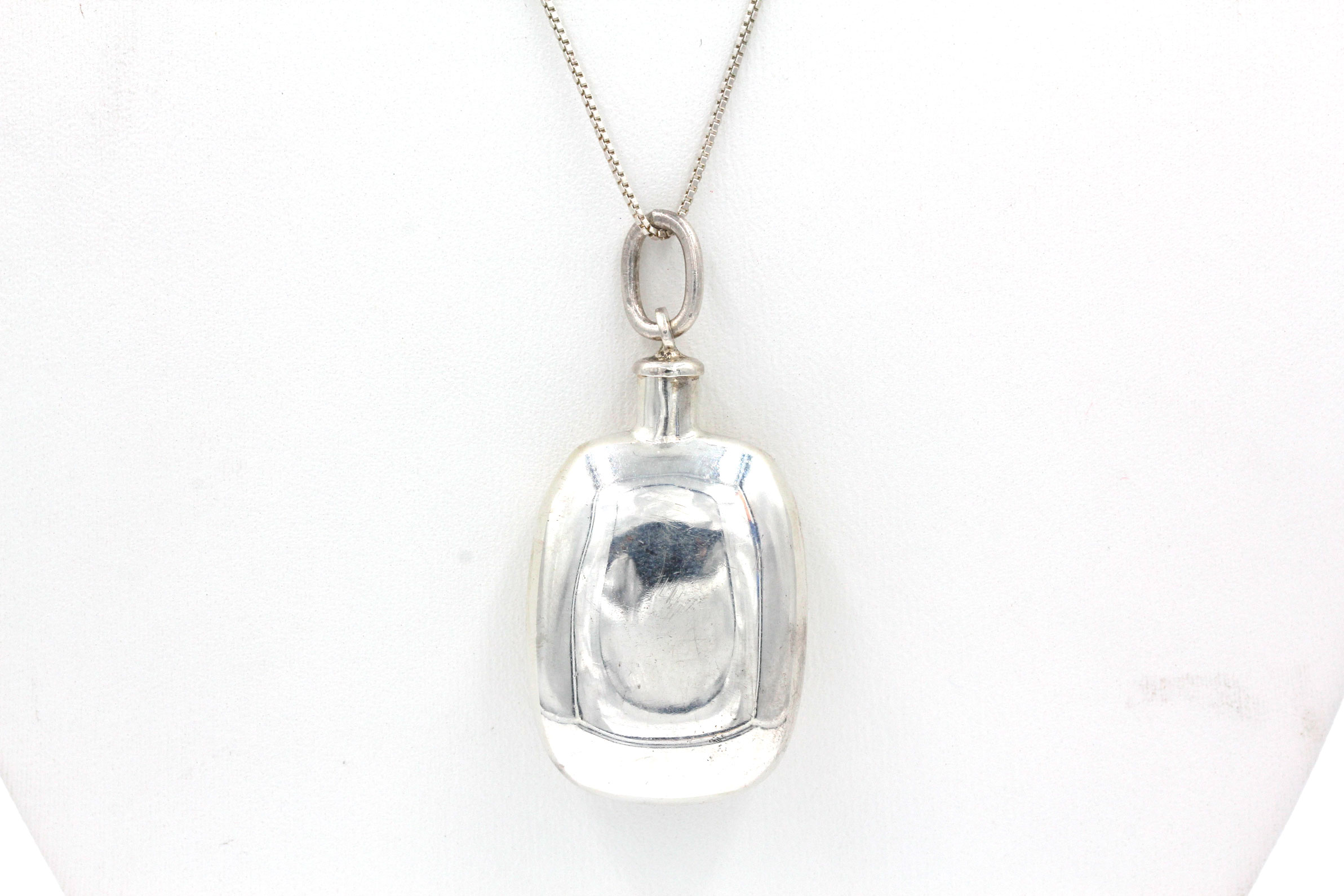 Sterling Silver Vial Pendant Necklace