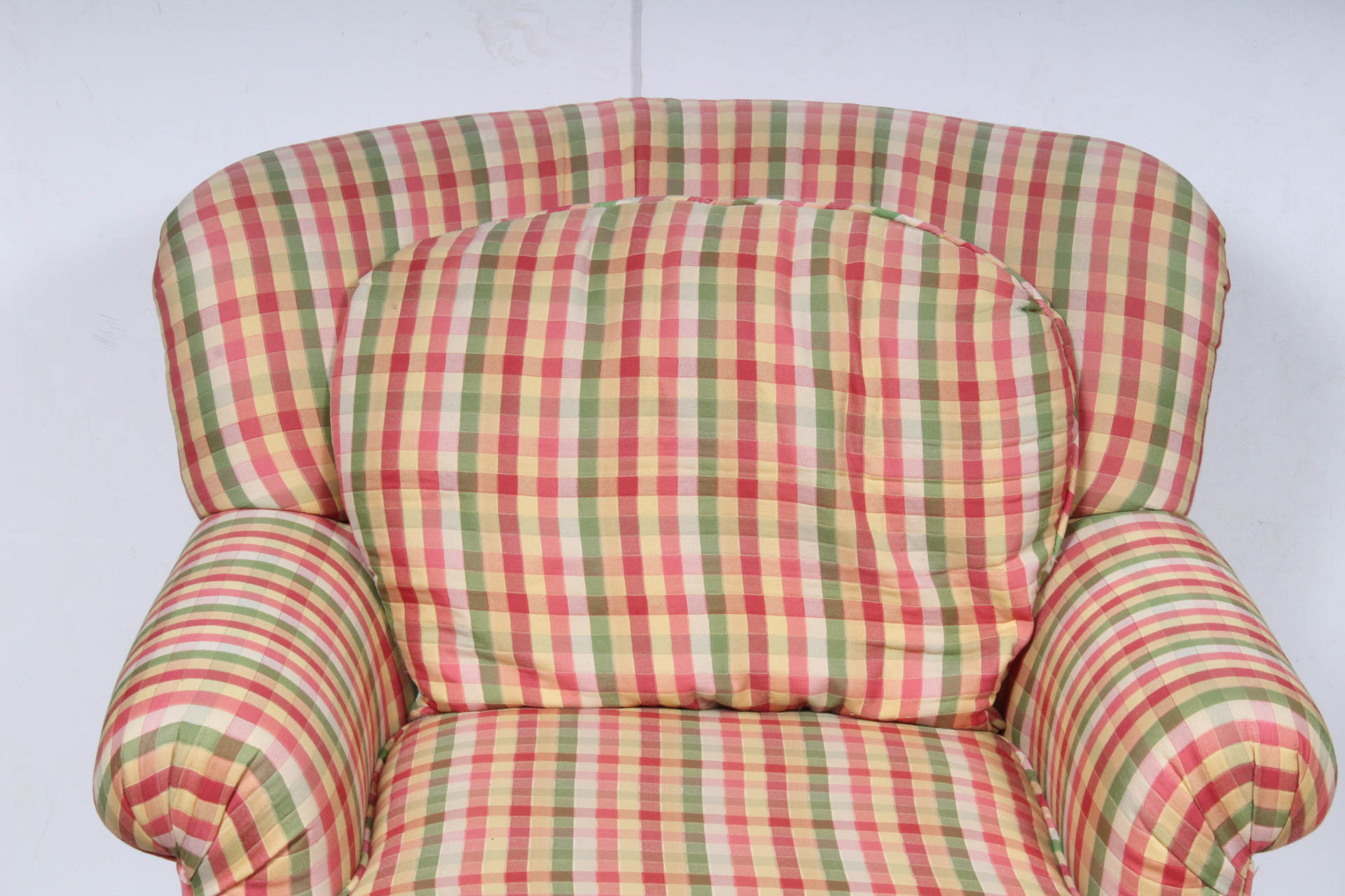 Checkered Upholstered Armchair by Pearson