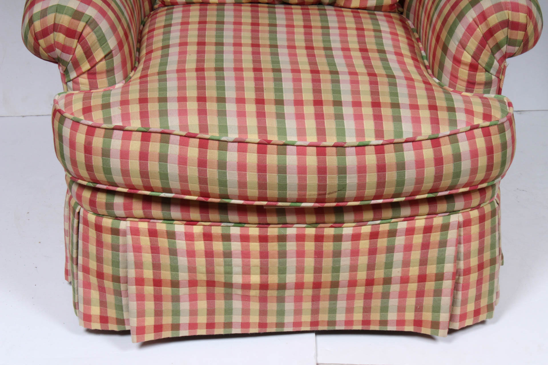 Checkered Upholstered Armchair by Pearson