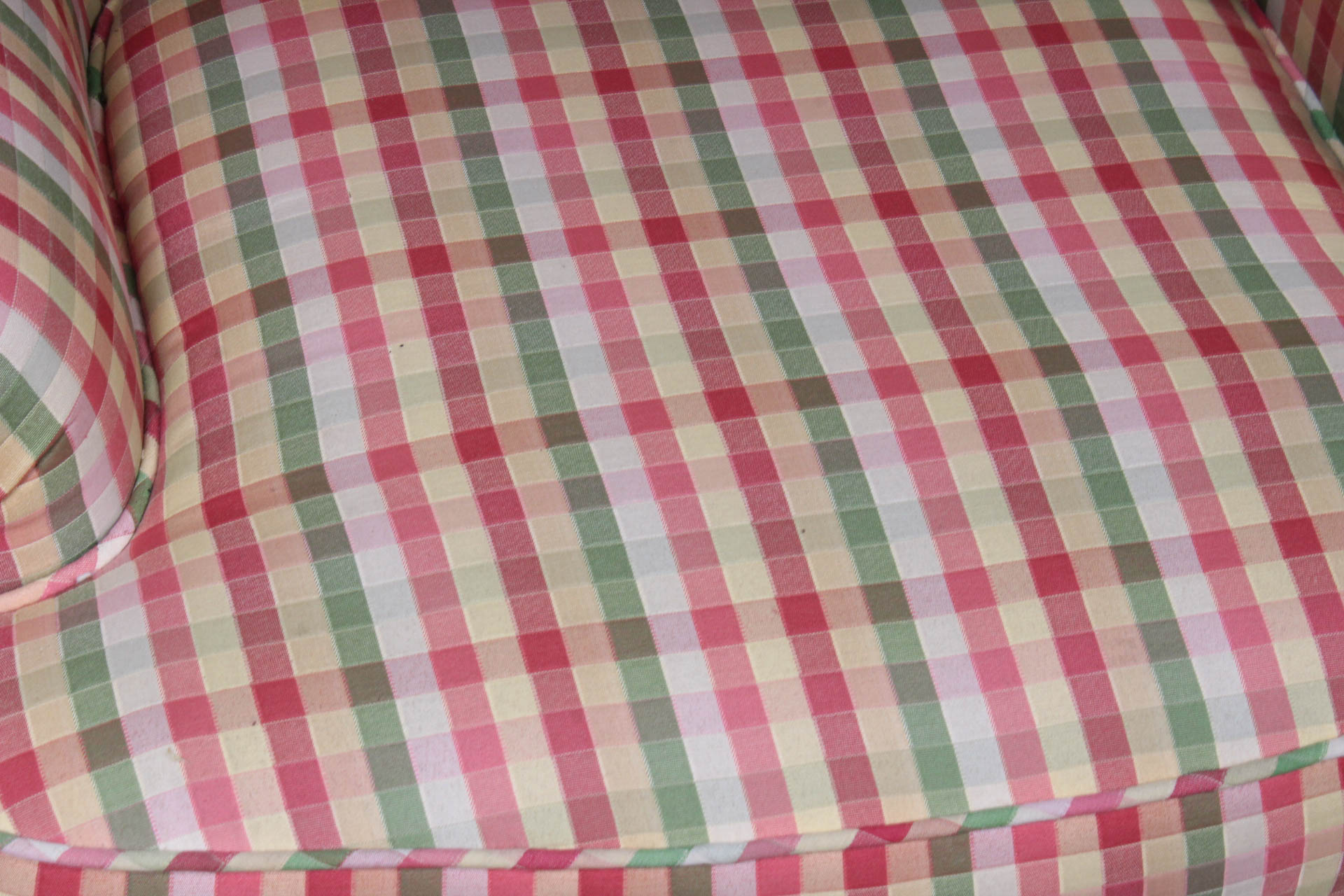 Checkered Upholstered Armchair by Pearson