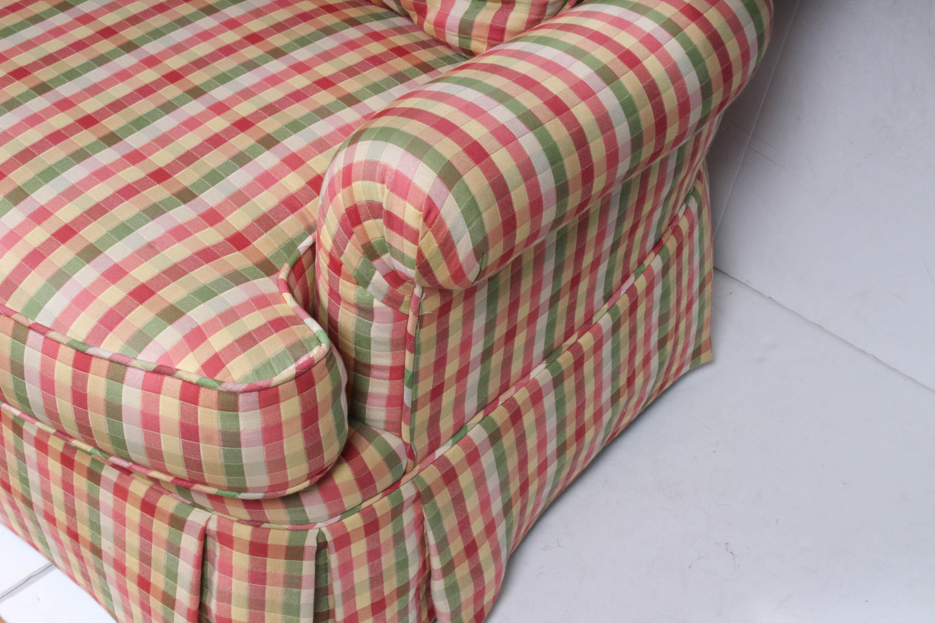 Checkered Upholstered Armchair by Pearson