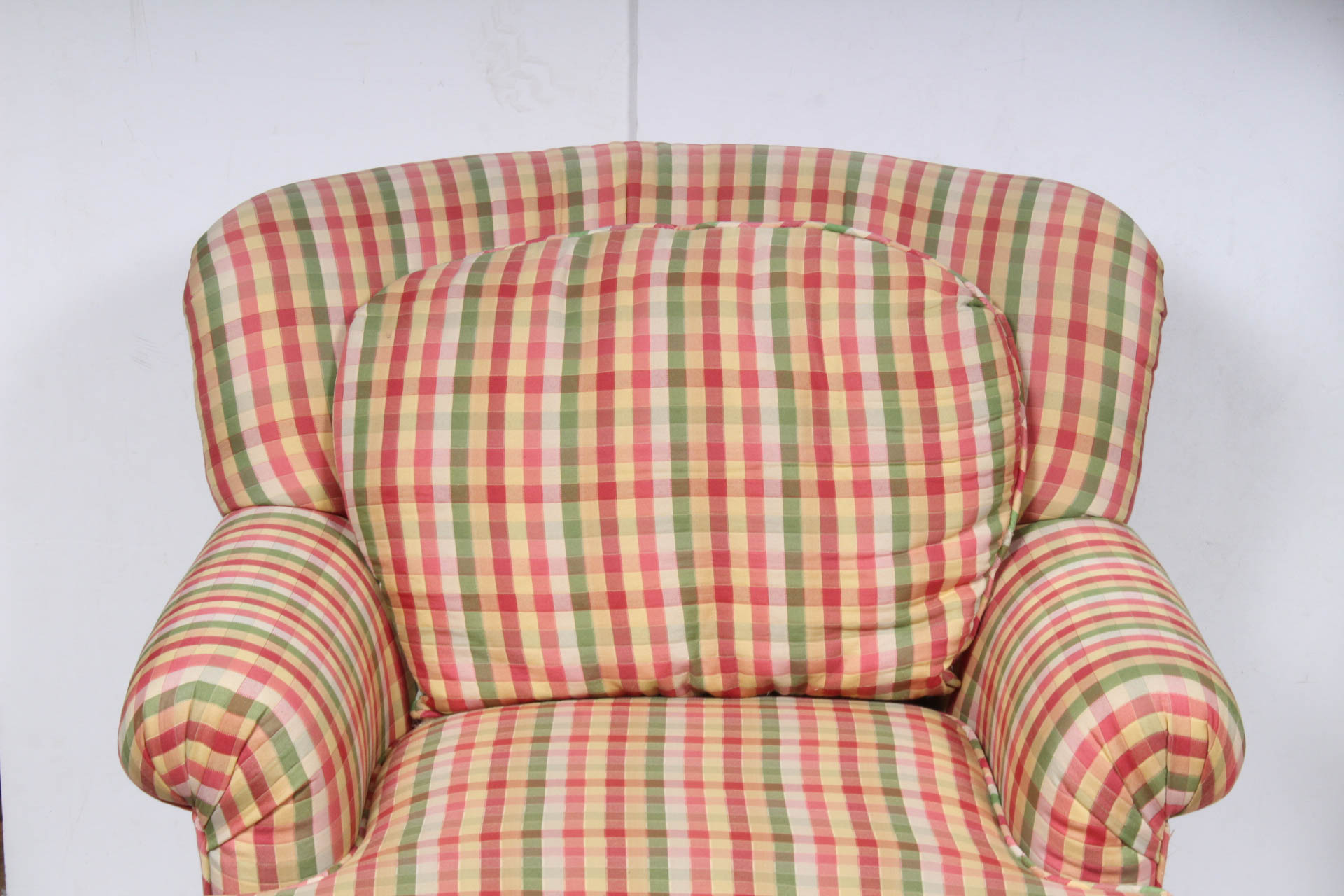 Checkered Upholstered Armchair by Pearson