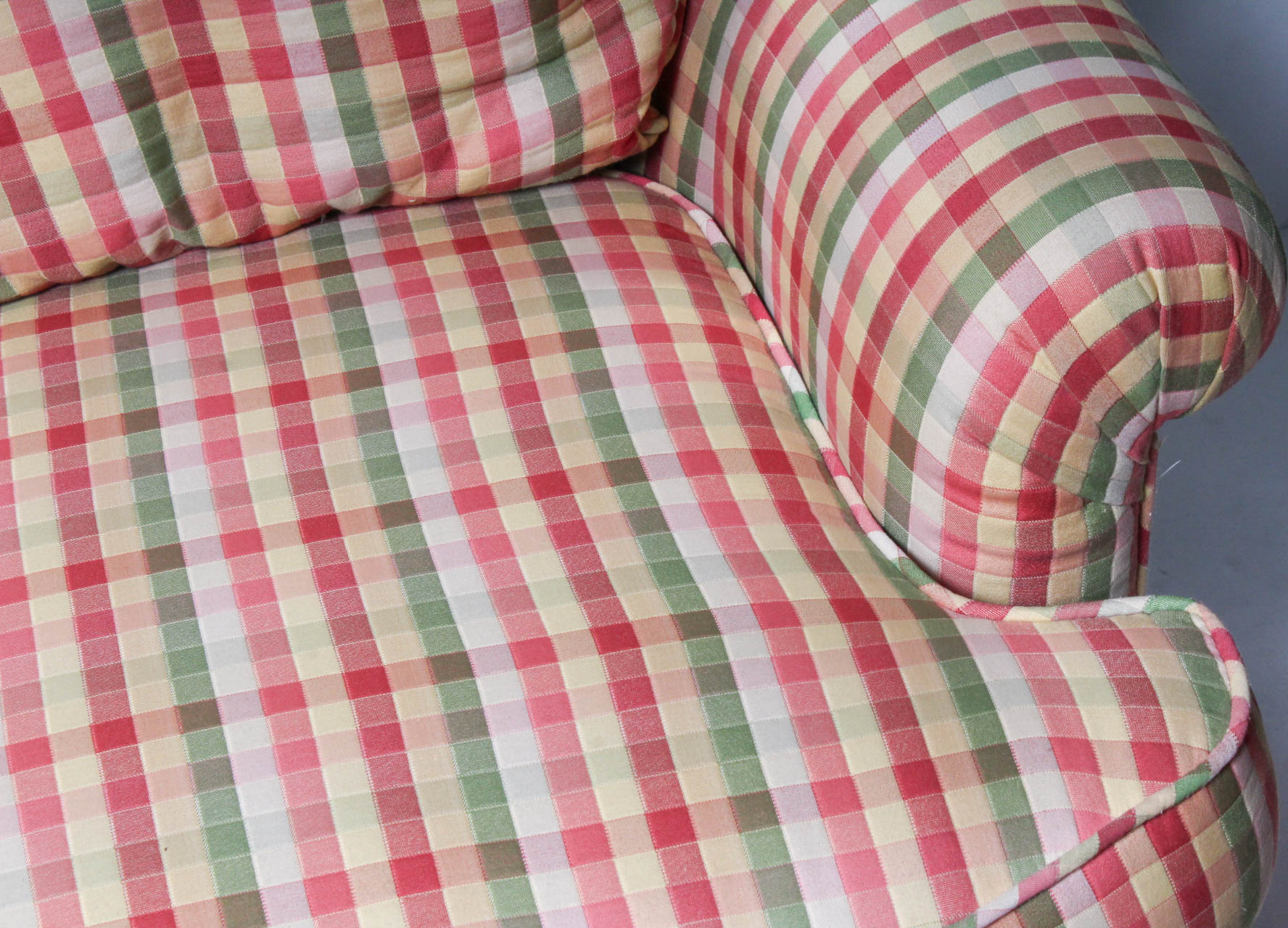 Checkered Upholstered Armchair by Pearson