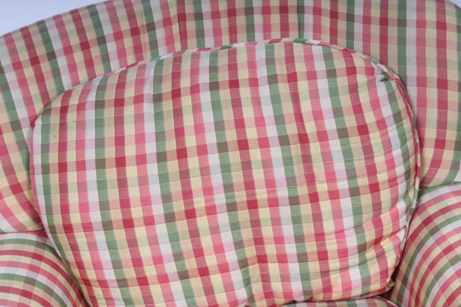 Checkered Upholstered Armchair by Pearson