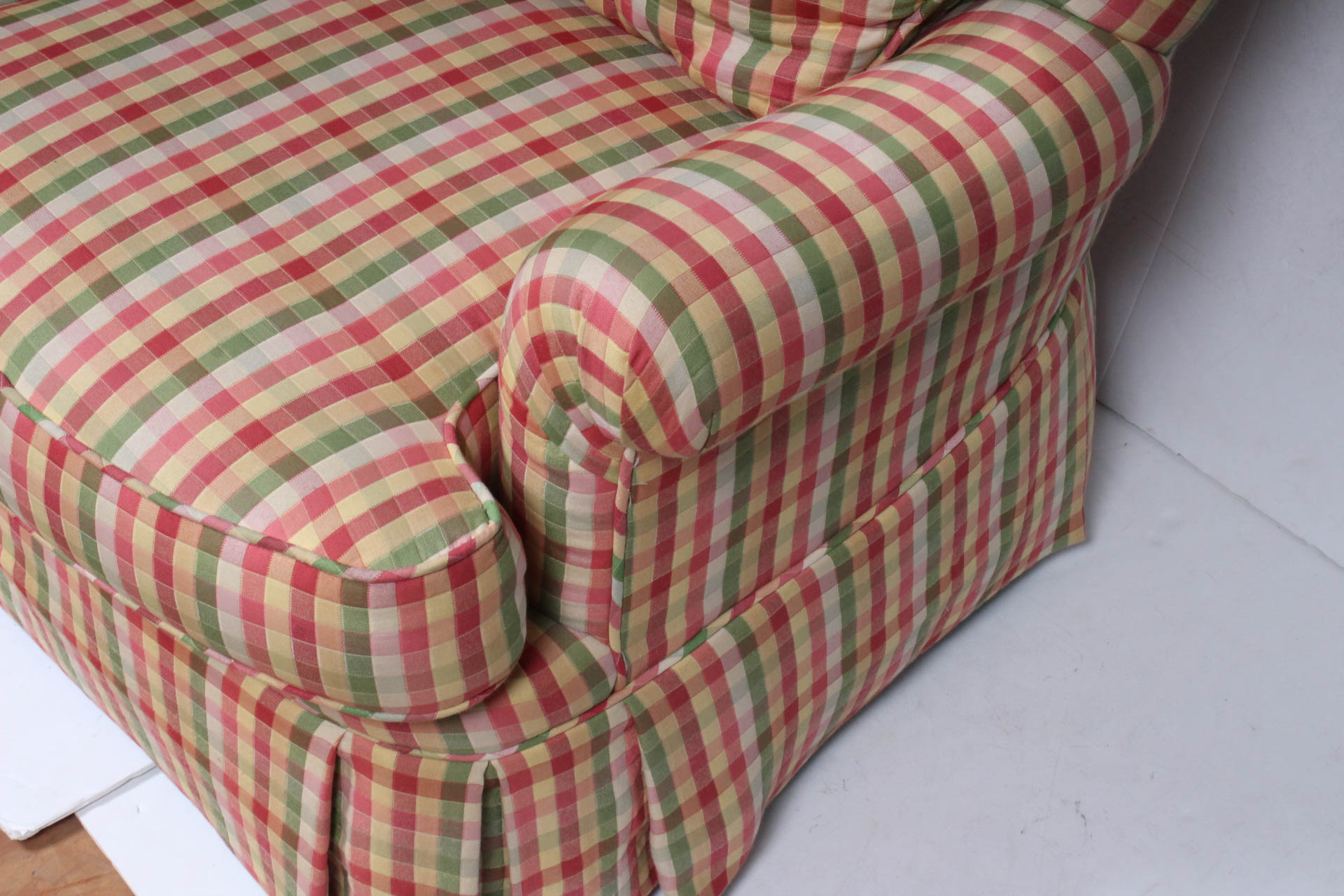 Checkered Upholstered Armchair by Pearson
