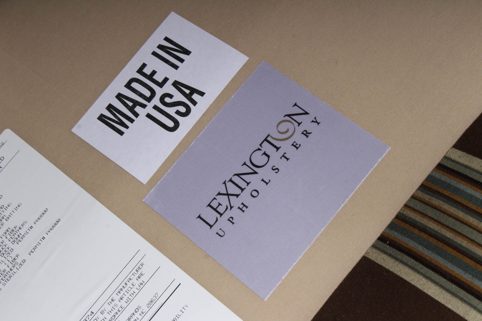 Fabric Upholstered Armchair and Ottoman by Lexington Furniture