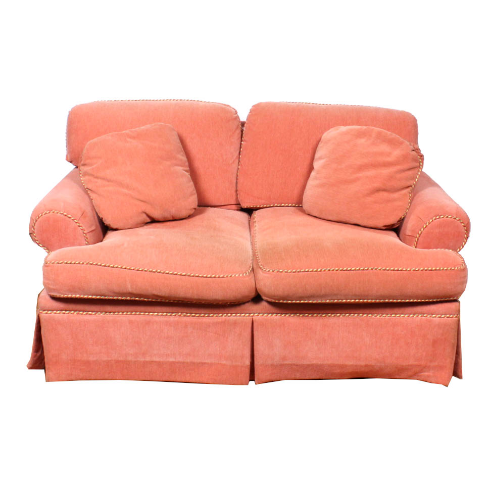 Chenille Upholstered Loveseat by Pearson