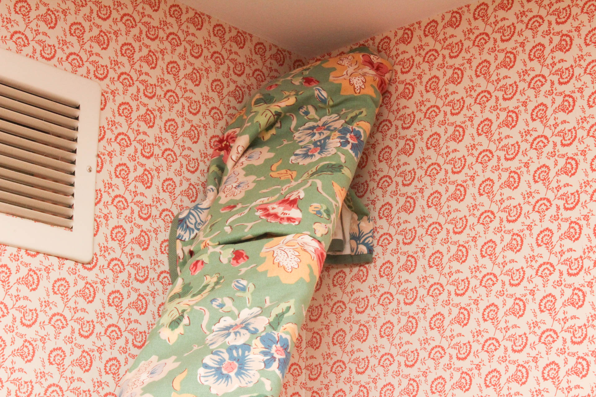 Green Floral Curtain Panels and Valence