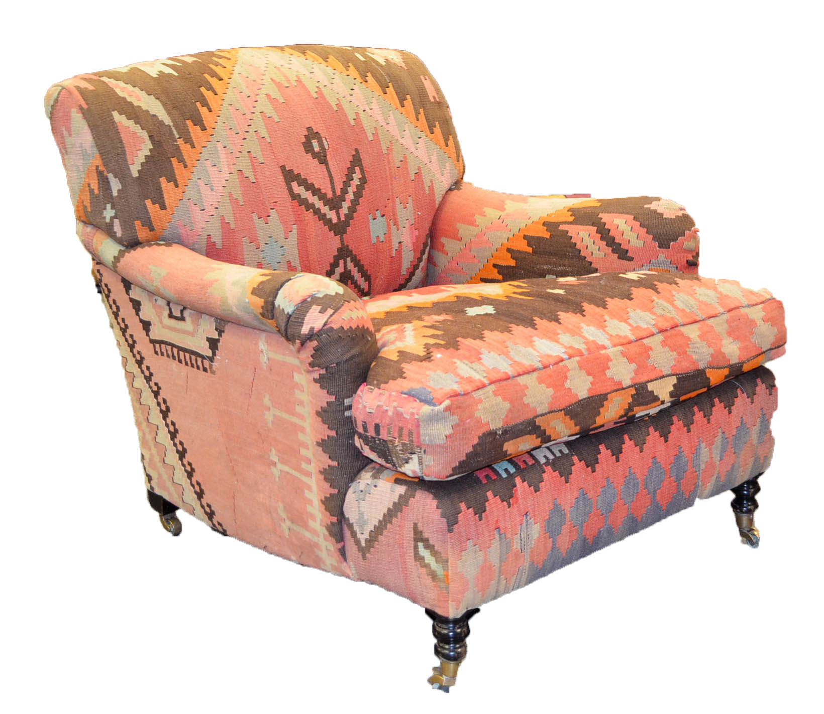 Kilim Upholstered Armchairs