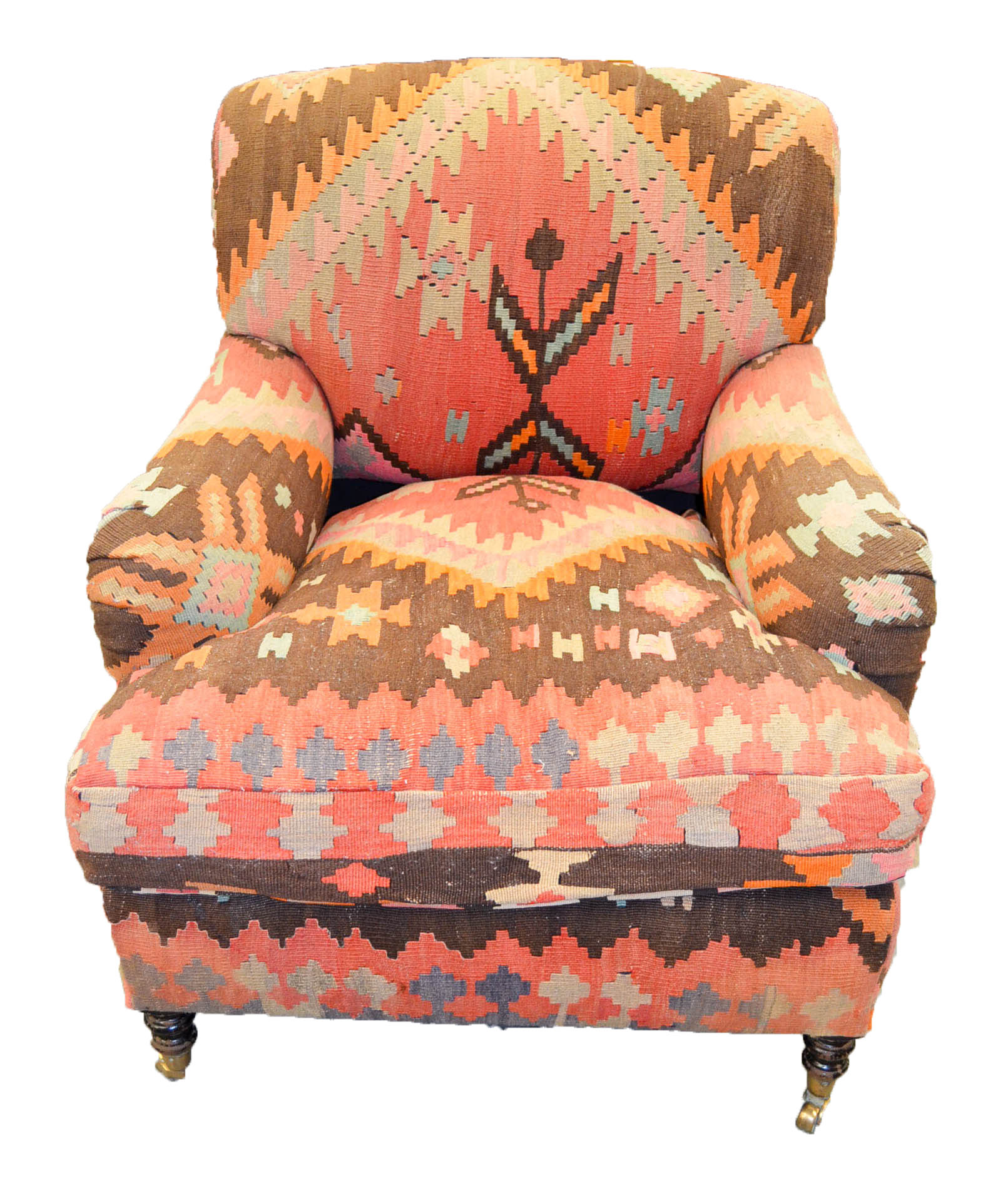Kilim Upholstered Armchairs