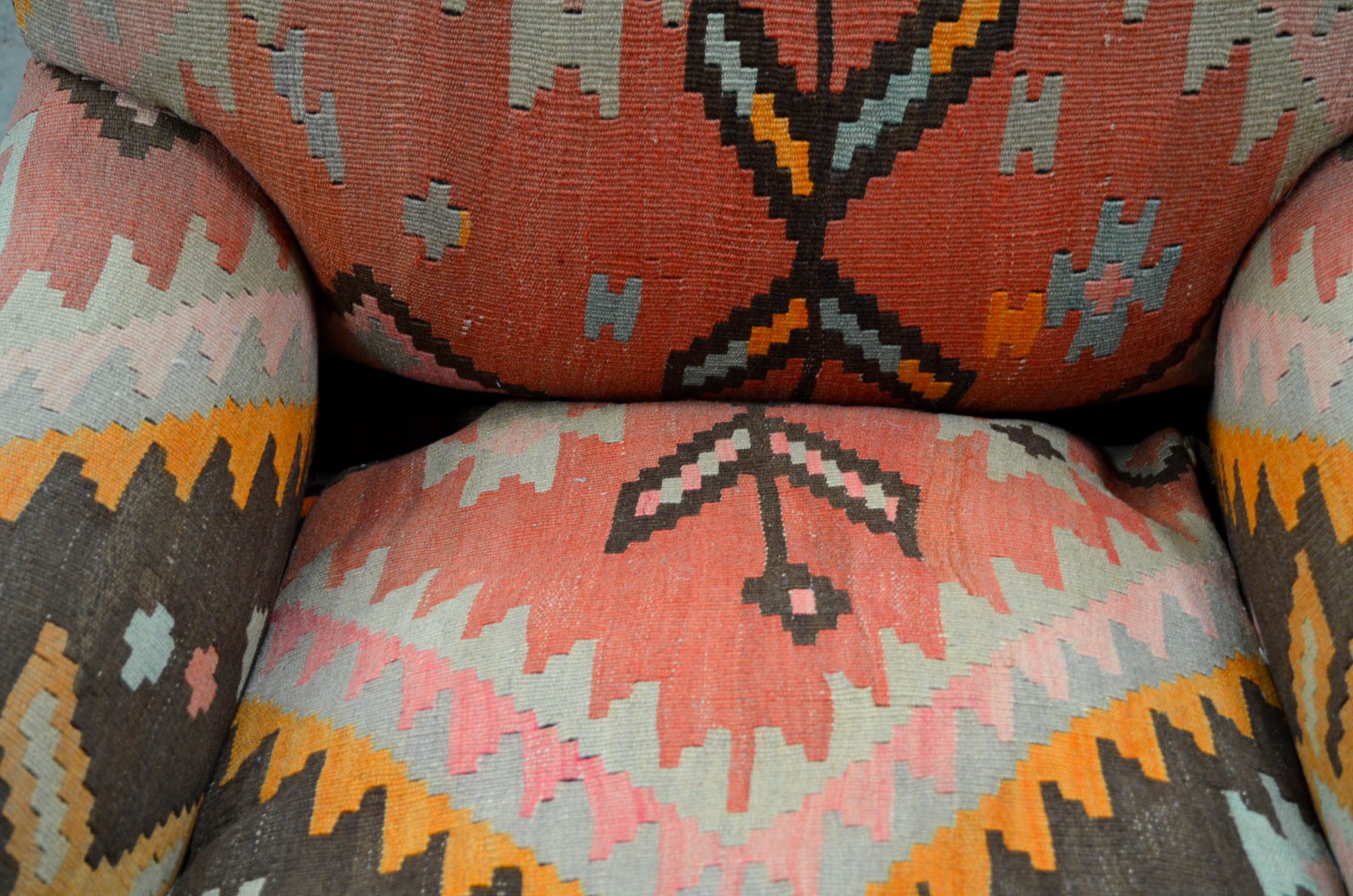 Kilim Upholstered Armchairs
