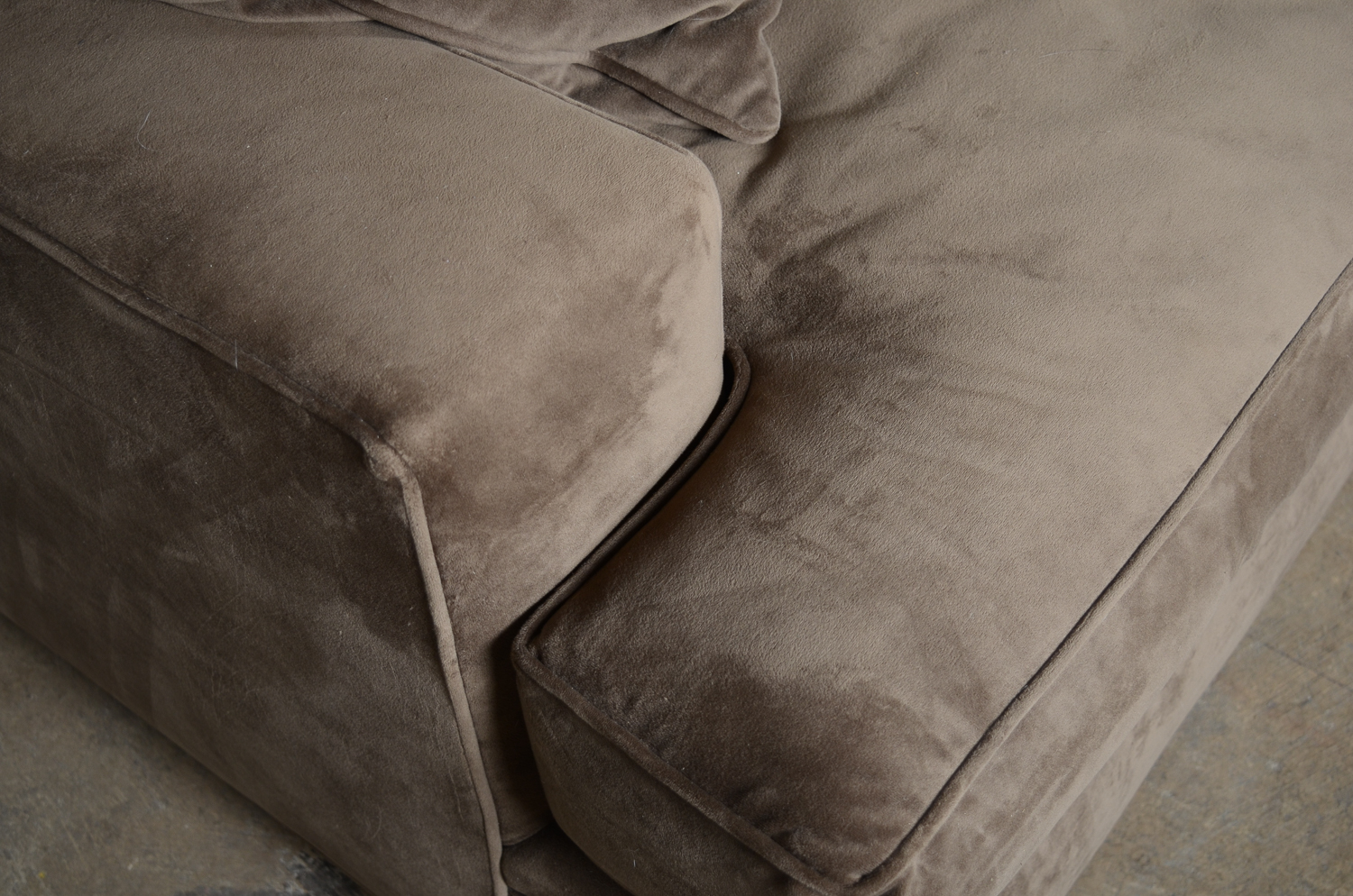 Brown Micro-suede Sofa