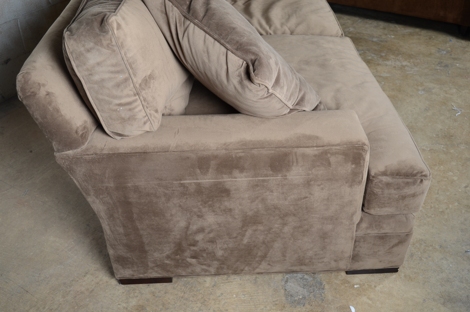 Brown Micro-suede Sofa