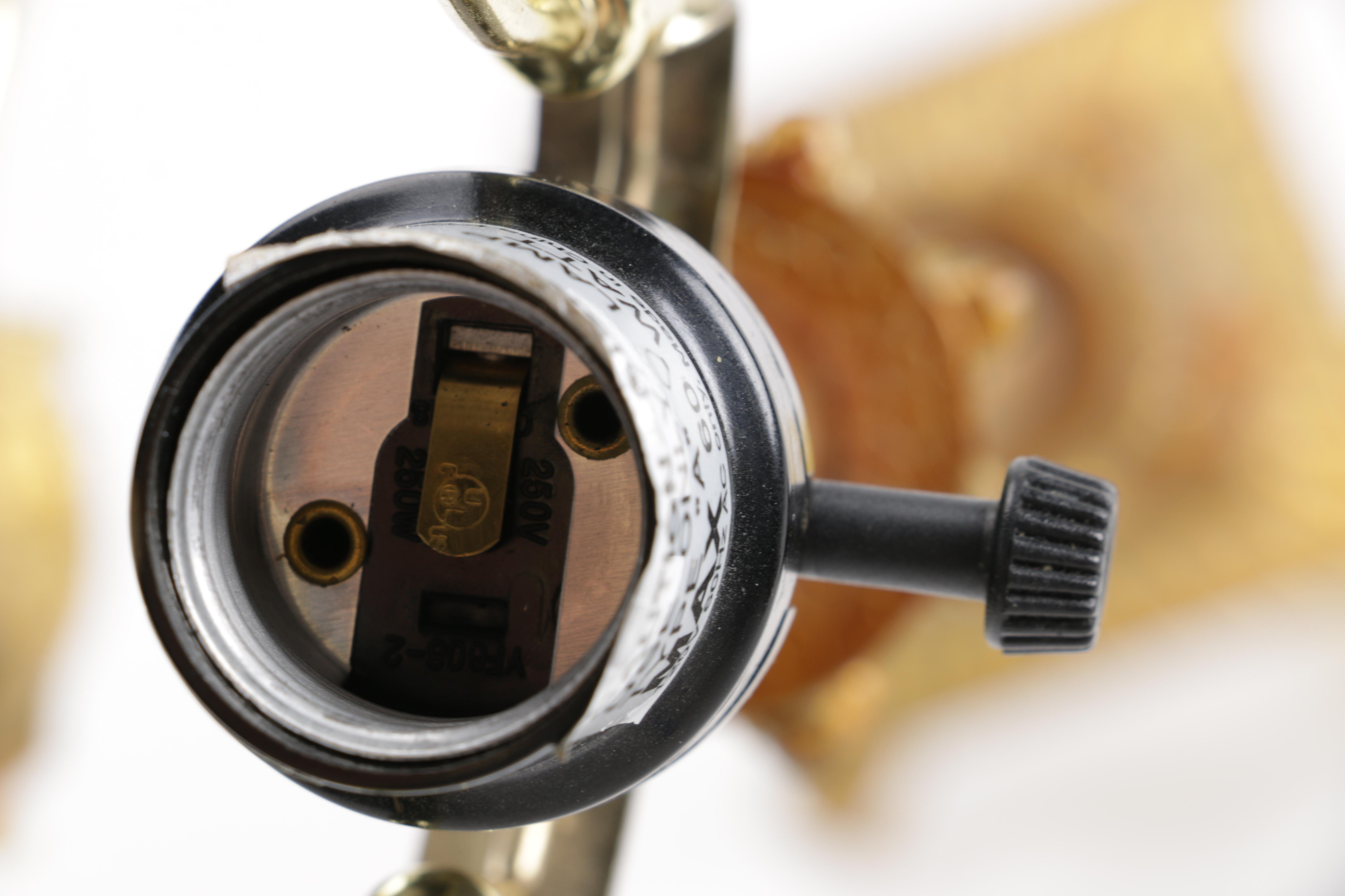 Gold Tone LIon Table Lamp