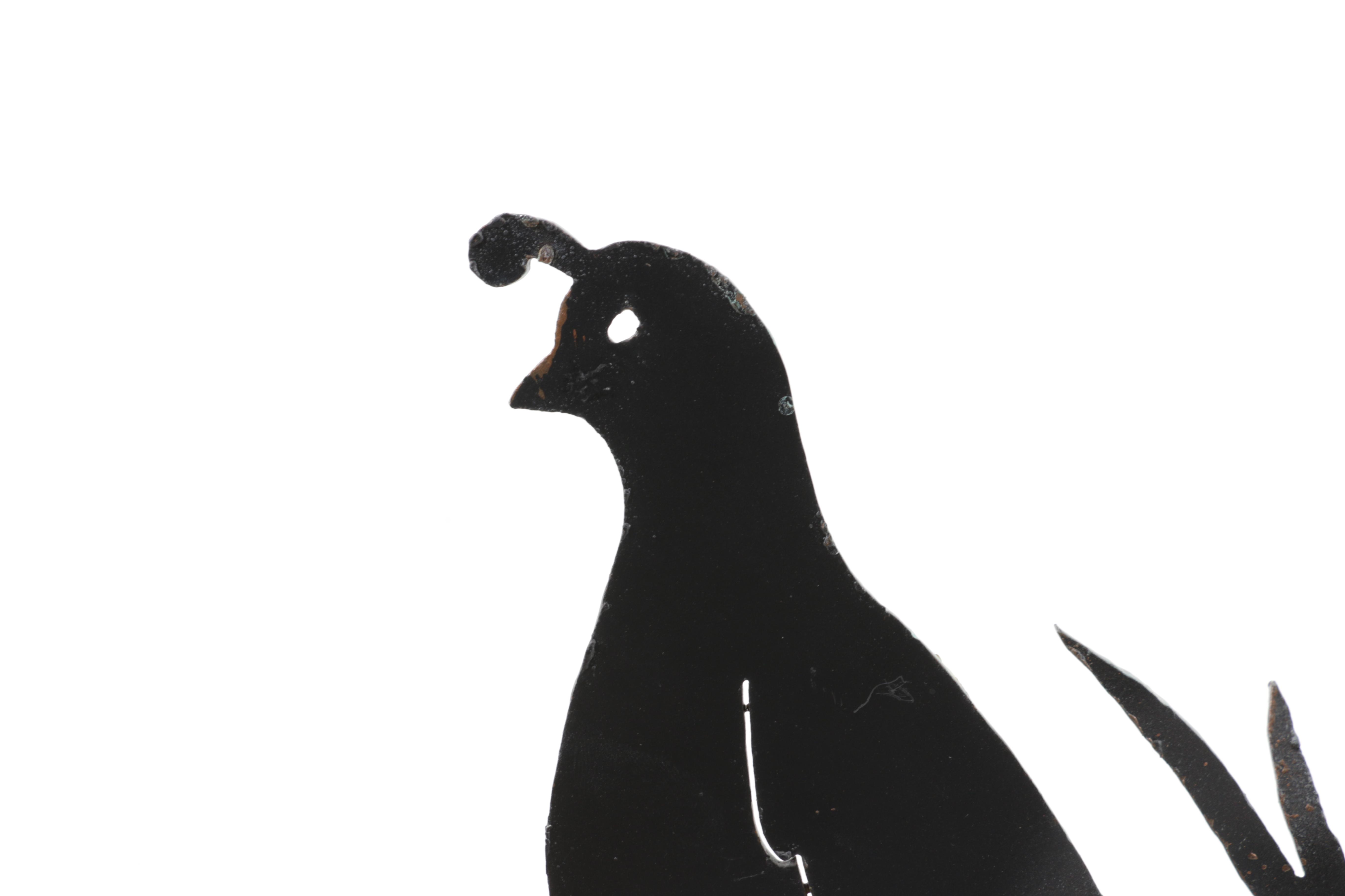 Metal Quail Decor