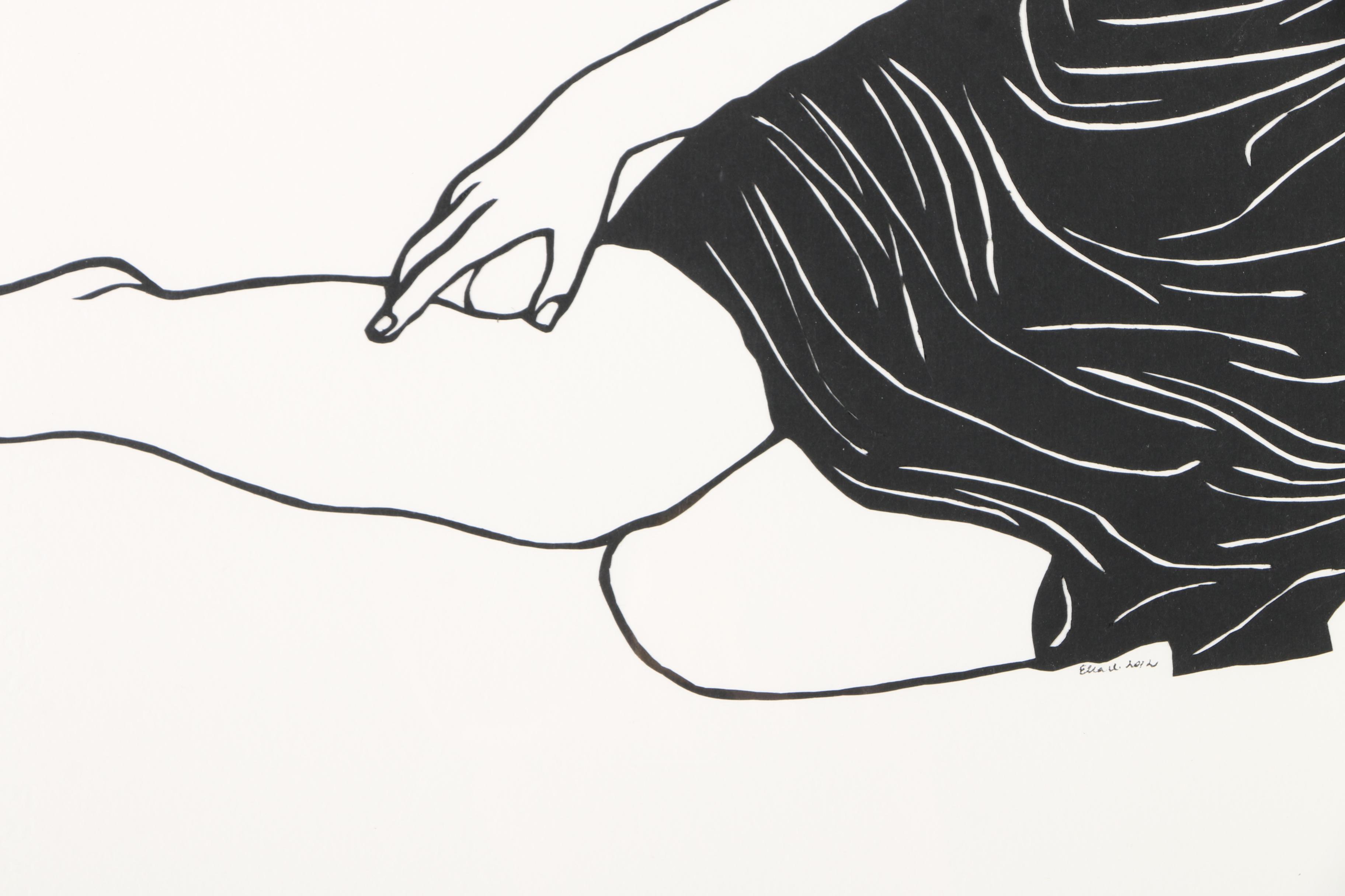 Ella Richards Scissor Drawing of a Female Figure