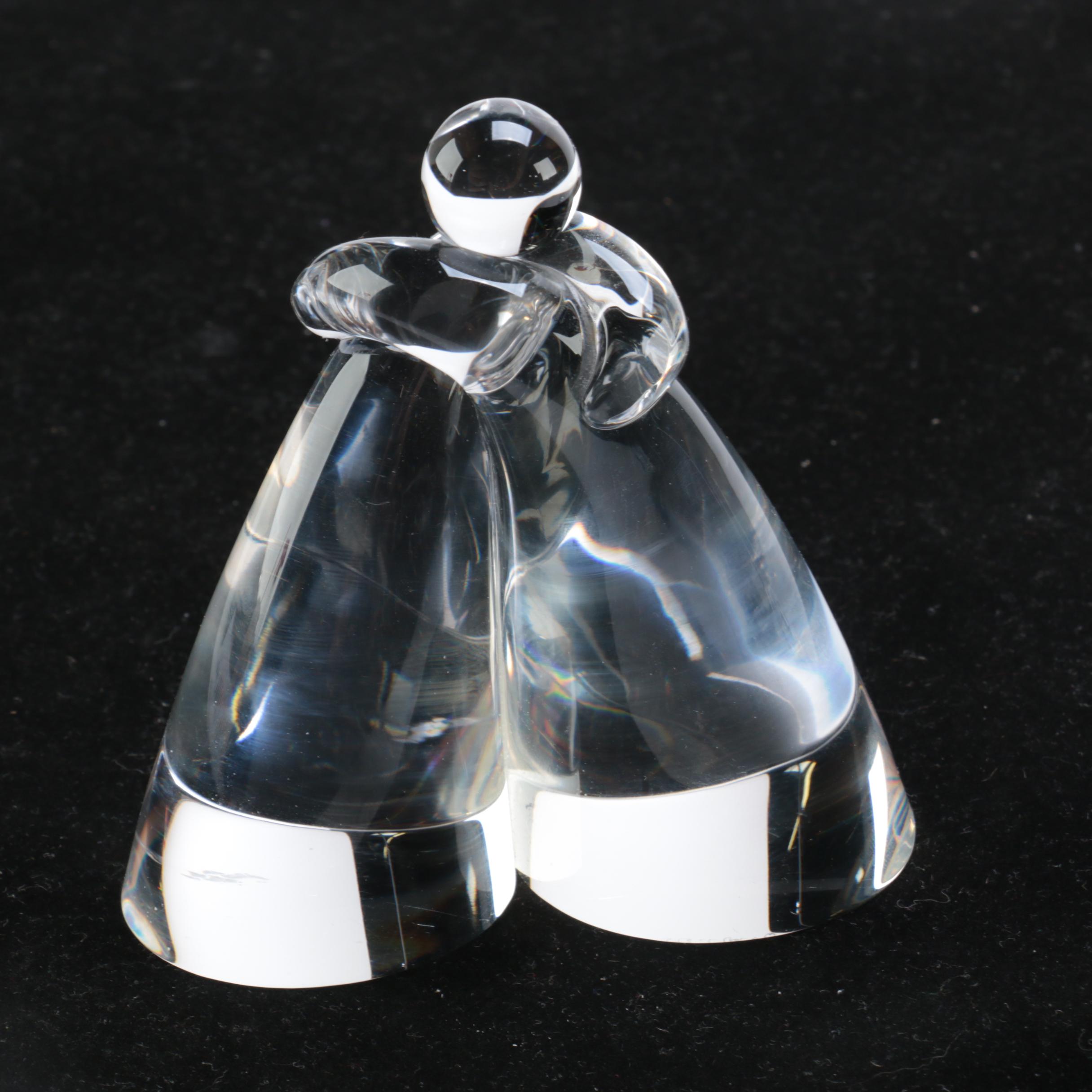 Stuben "Love" Figurine and "Puppy Love" Hand Cooler