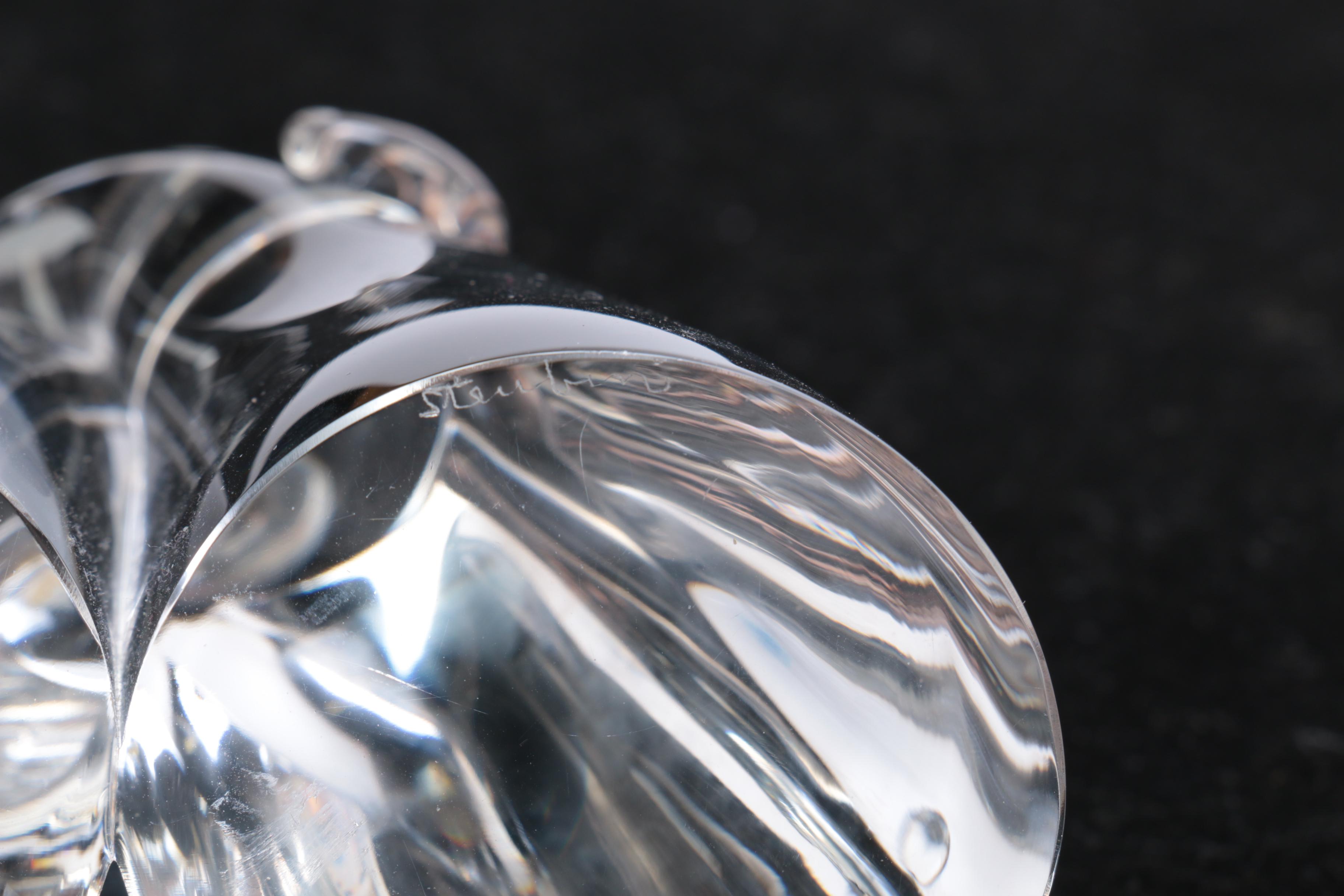 Stuben "Love" Figurine and "Puppy Love" Hand Cooler