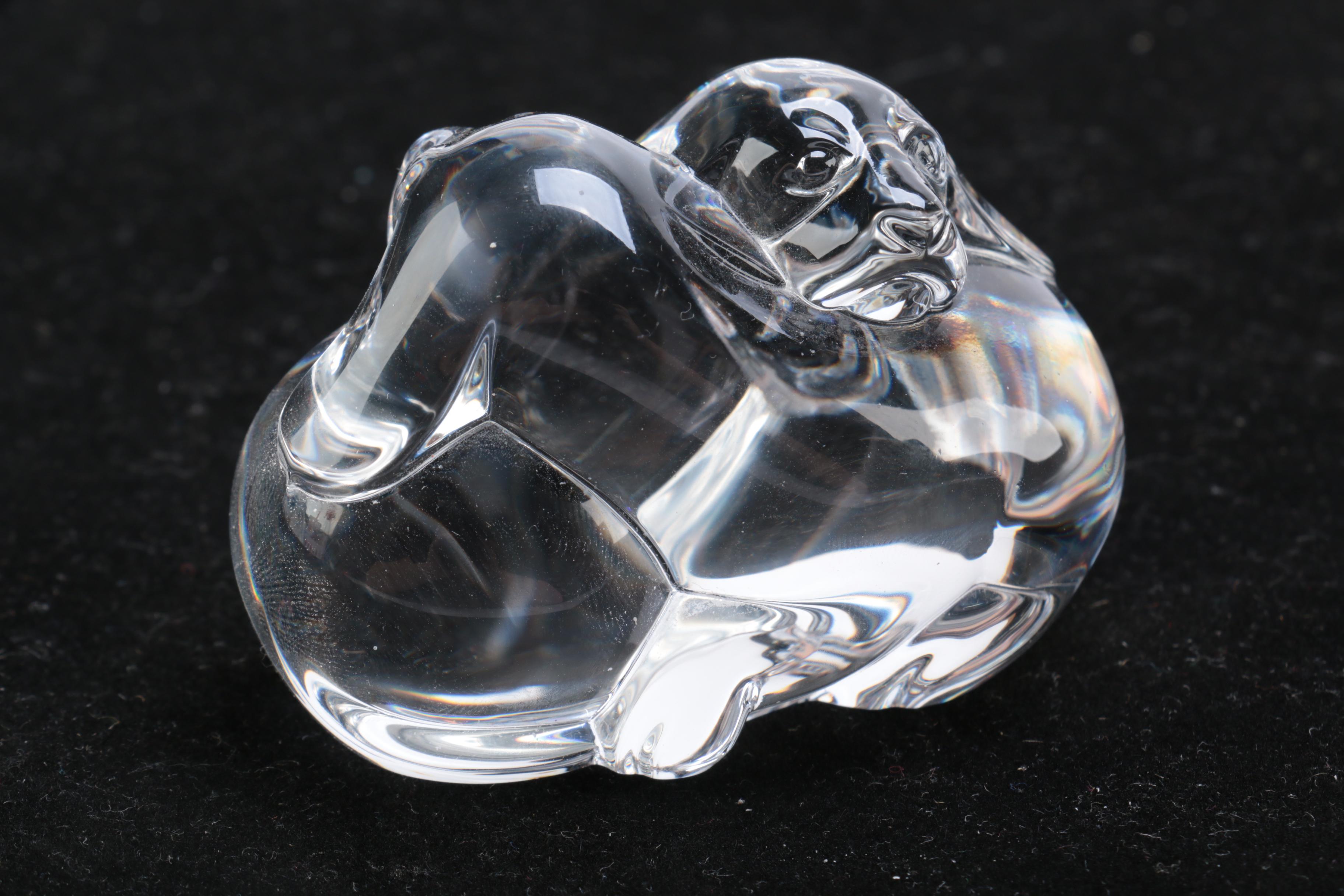 Stuben "Love" Figurine and "Puppy Love" Hand Cooler