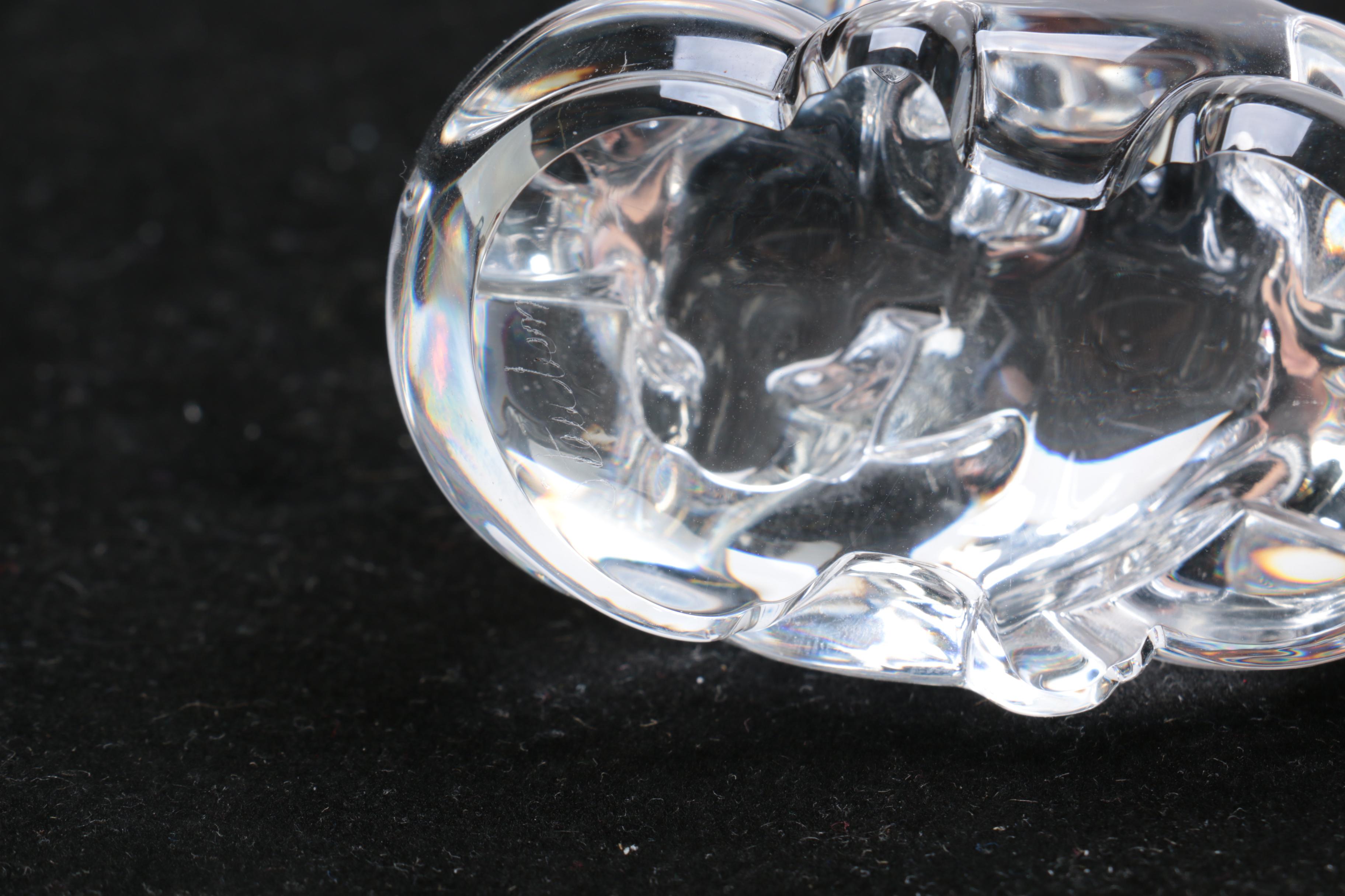 Stuben "Love" Figurine and "Puppy Love" Hand Cooler