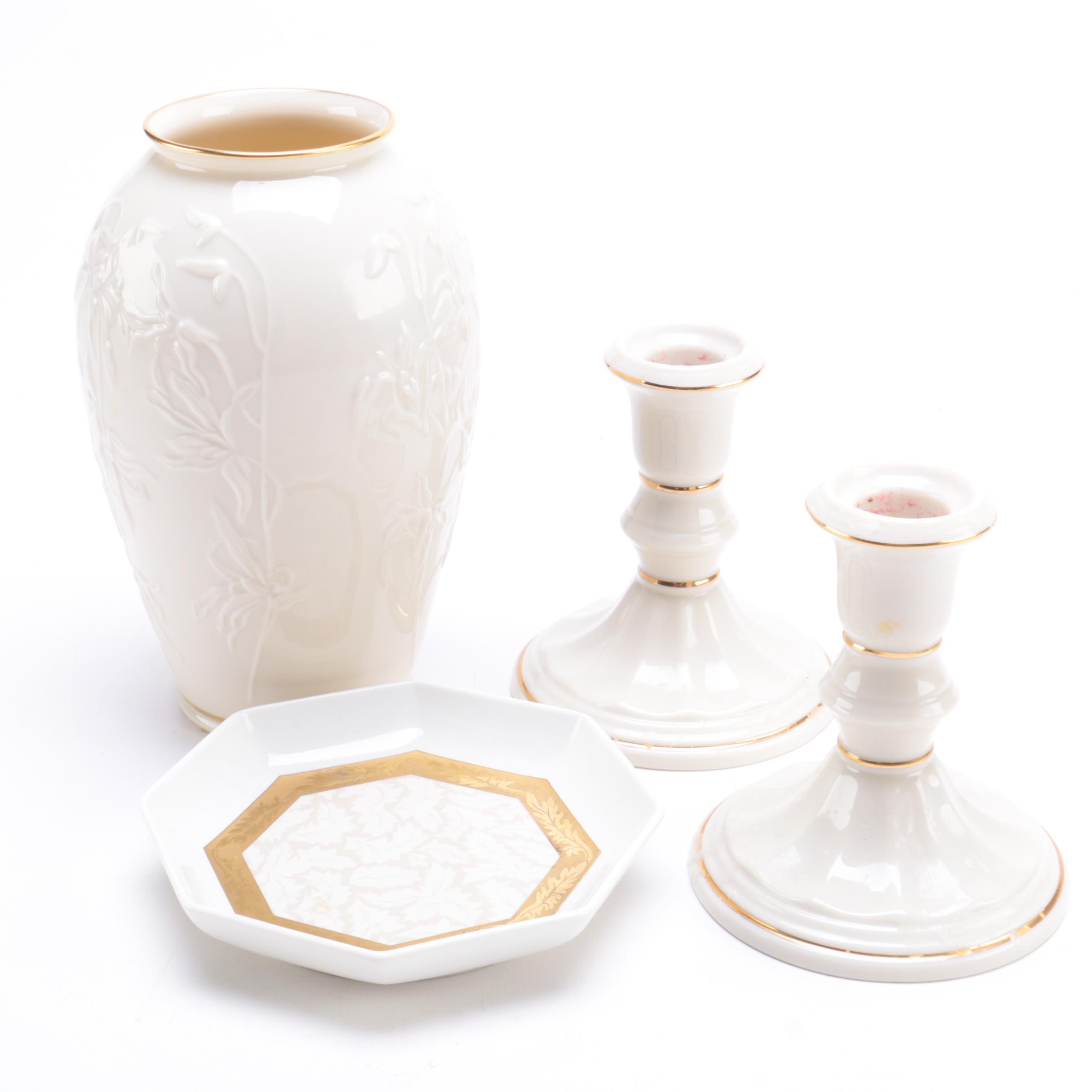 Assortment of Porcelain Decor including Lenox