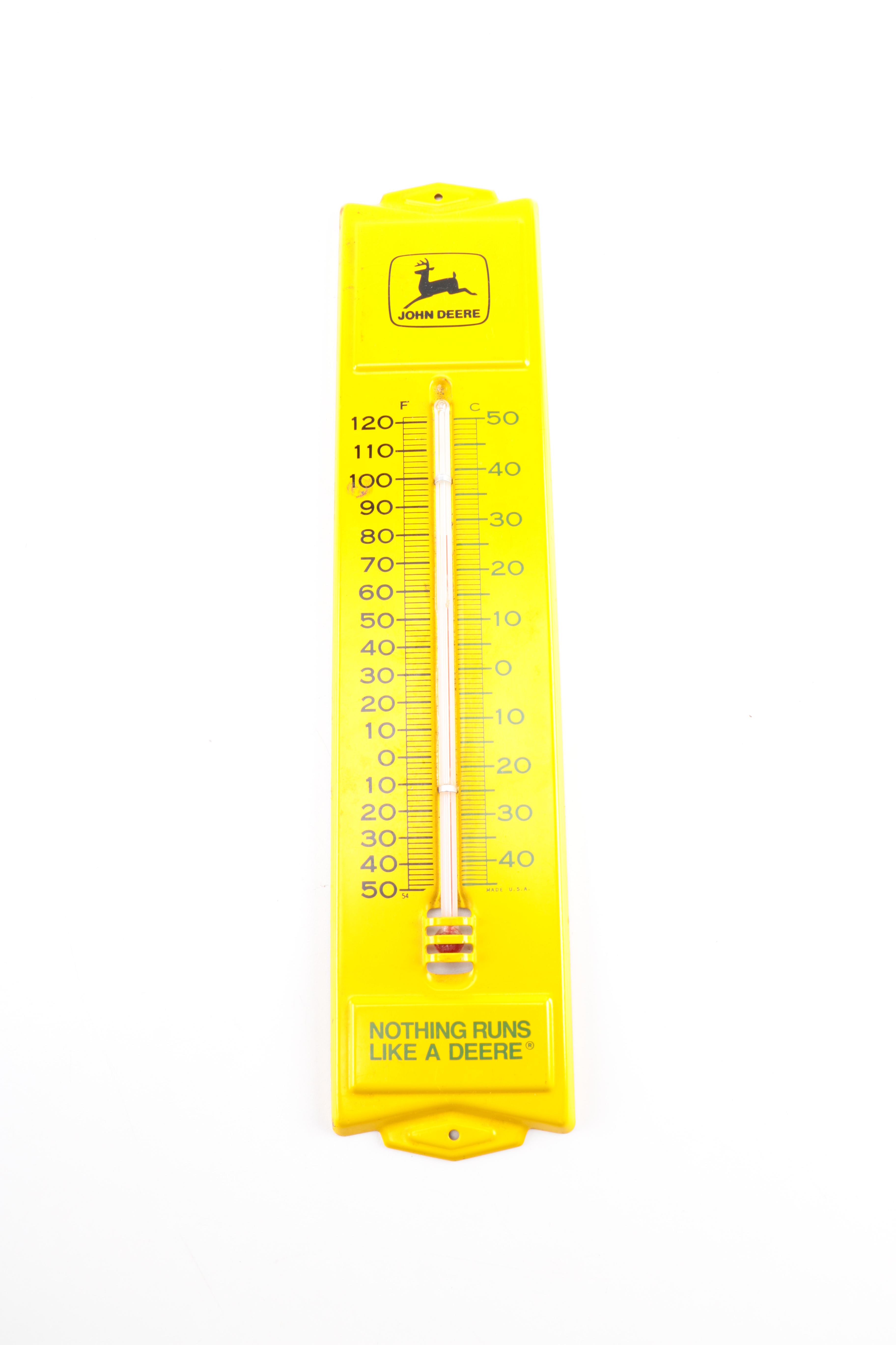 Coca-Cola and John Deere Thermometers