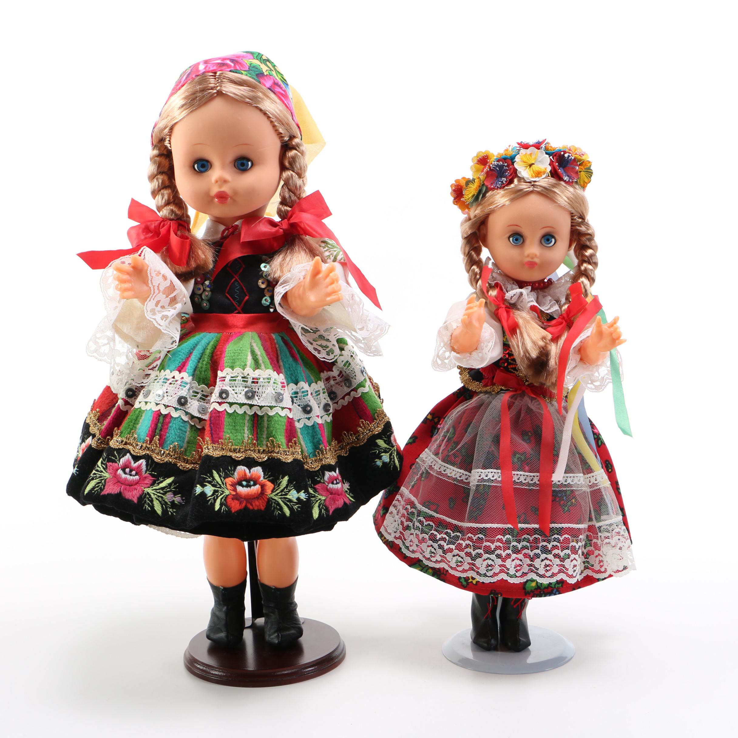 Pair of Polish Themed Dolls