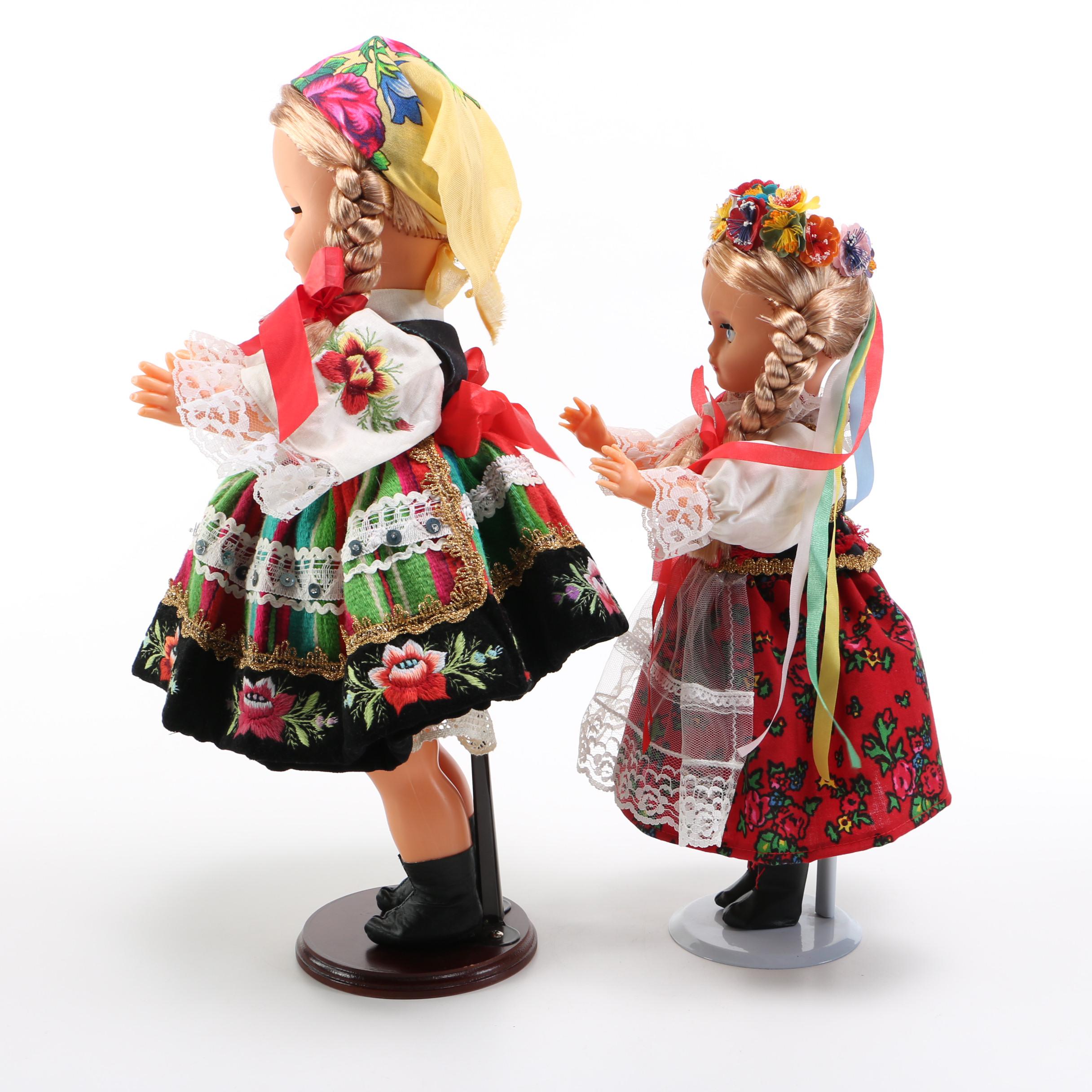 Pair of Polish Themed Dolls