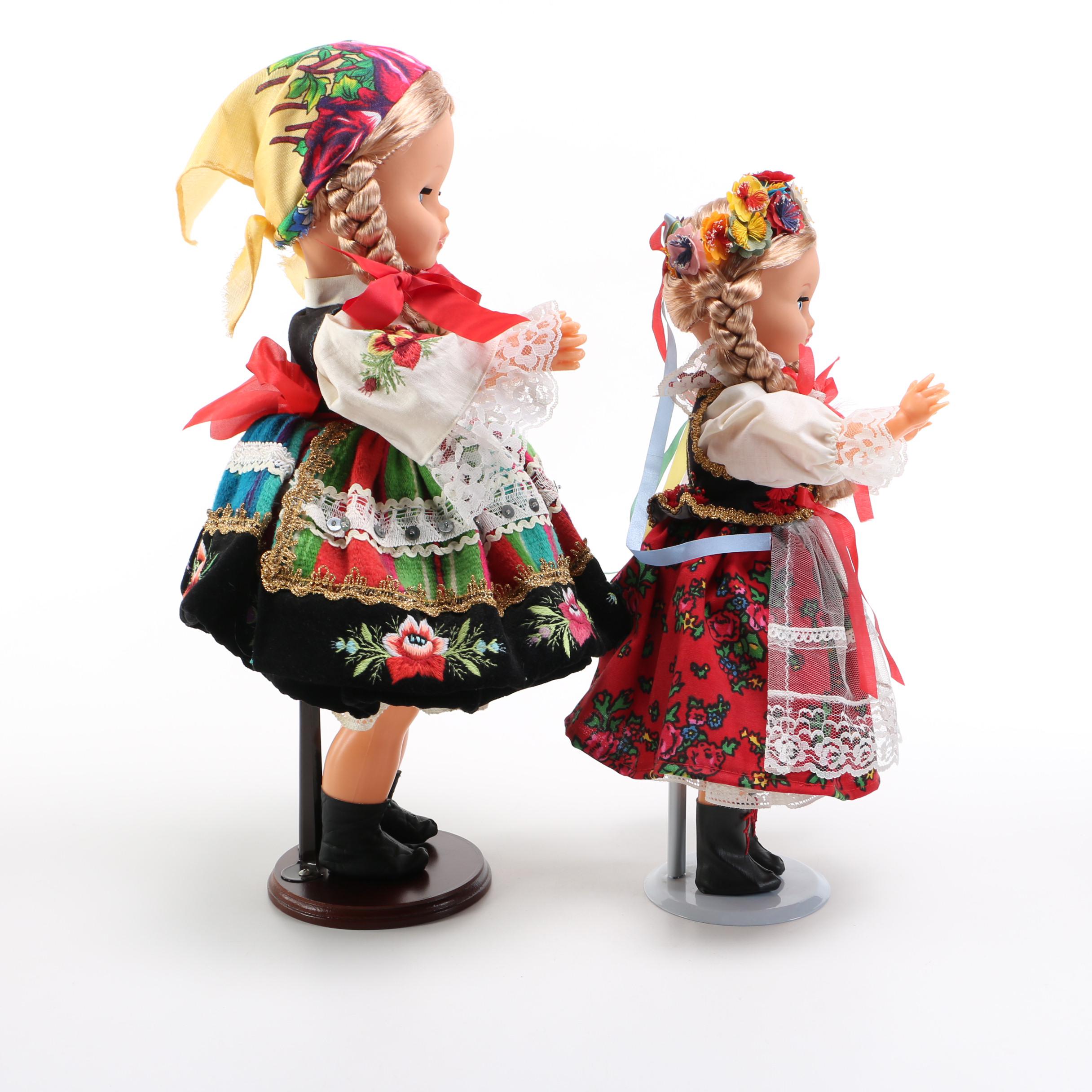 Pair of Polish Themed Dolls