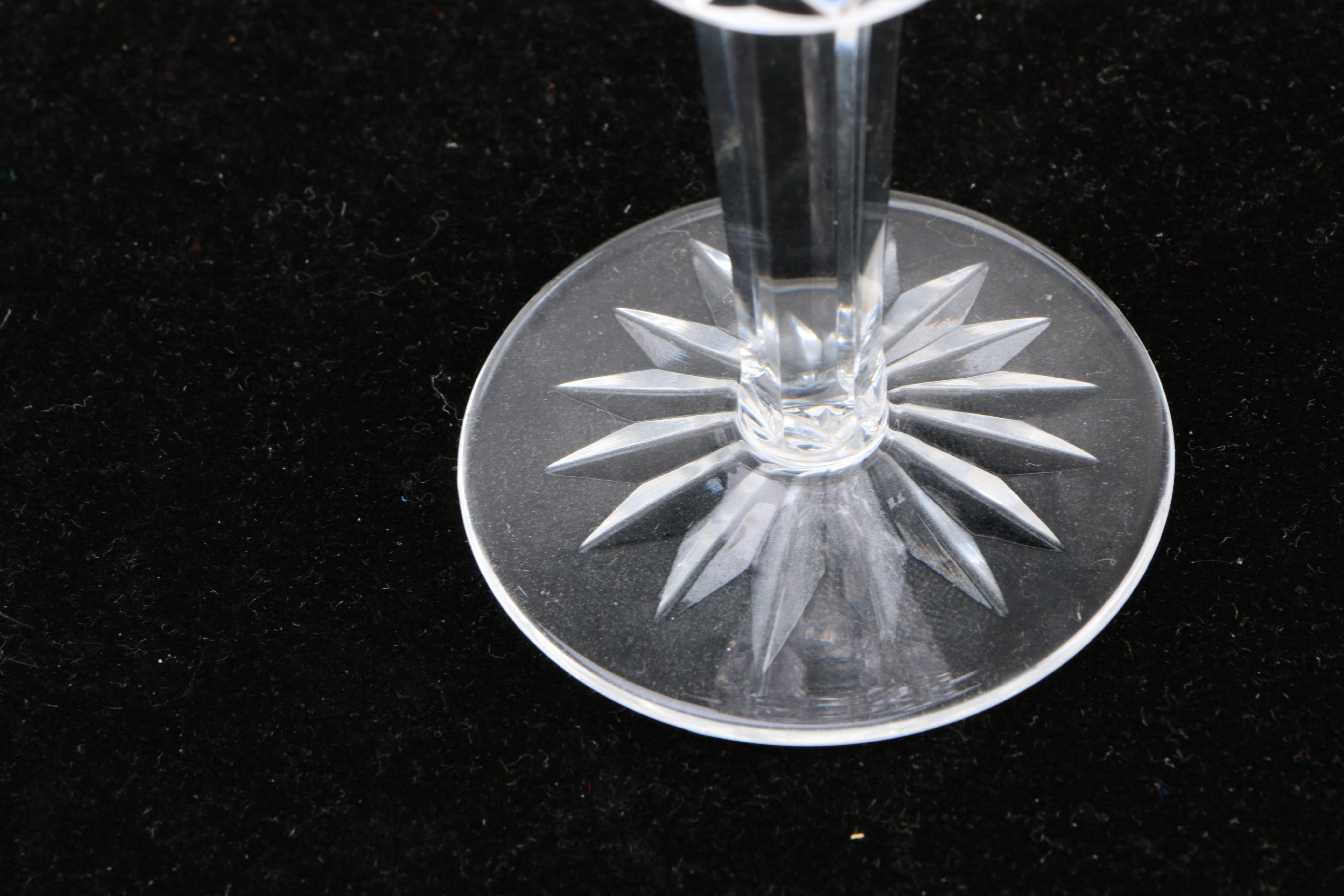 Waterford Crystal "Lismore" Roly Poly and Sherry Glasses