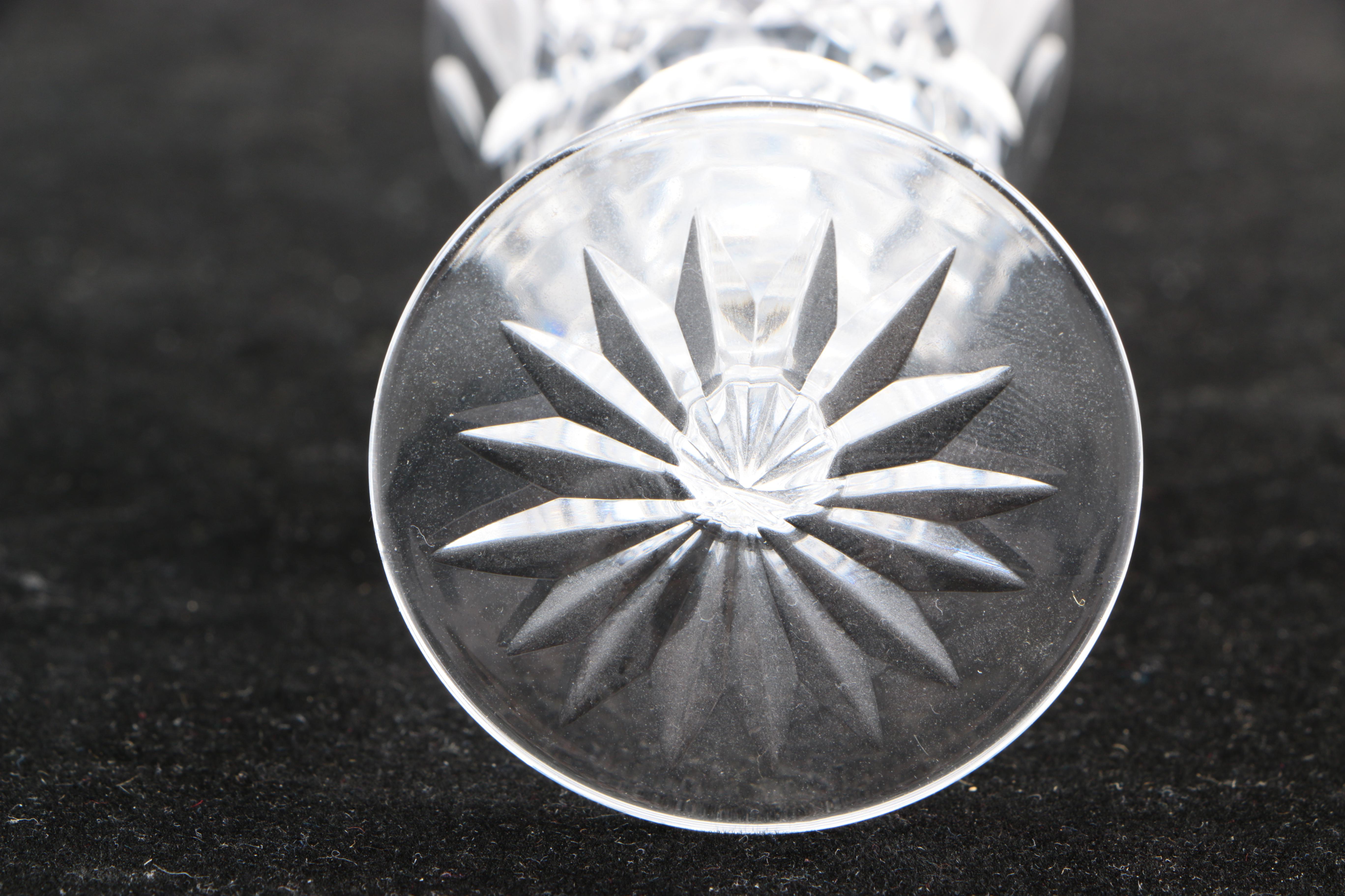 Waterford Crystal "Lismore" Roly Poly and Sherry Glasses