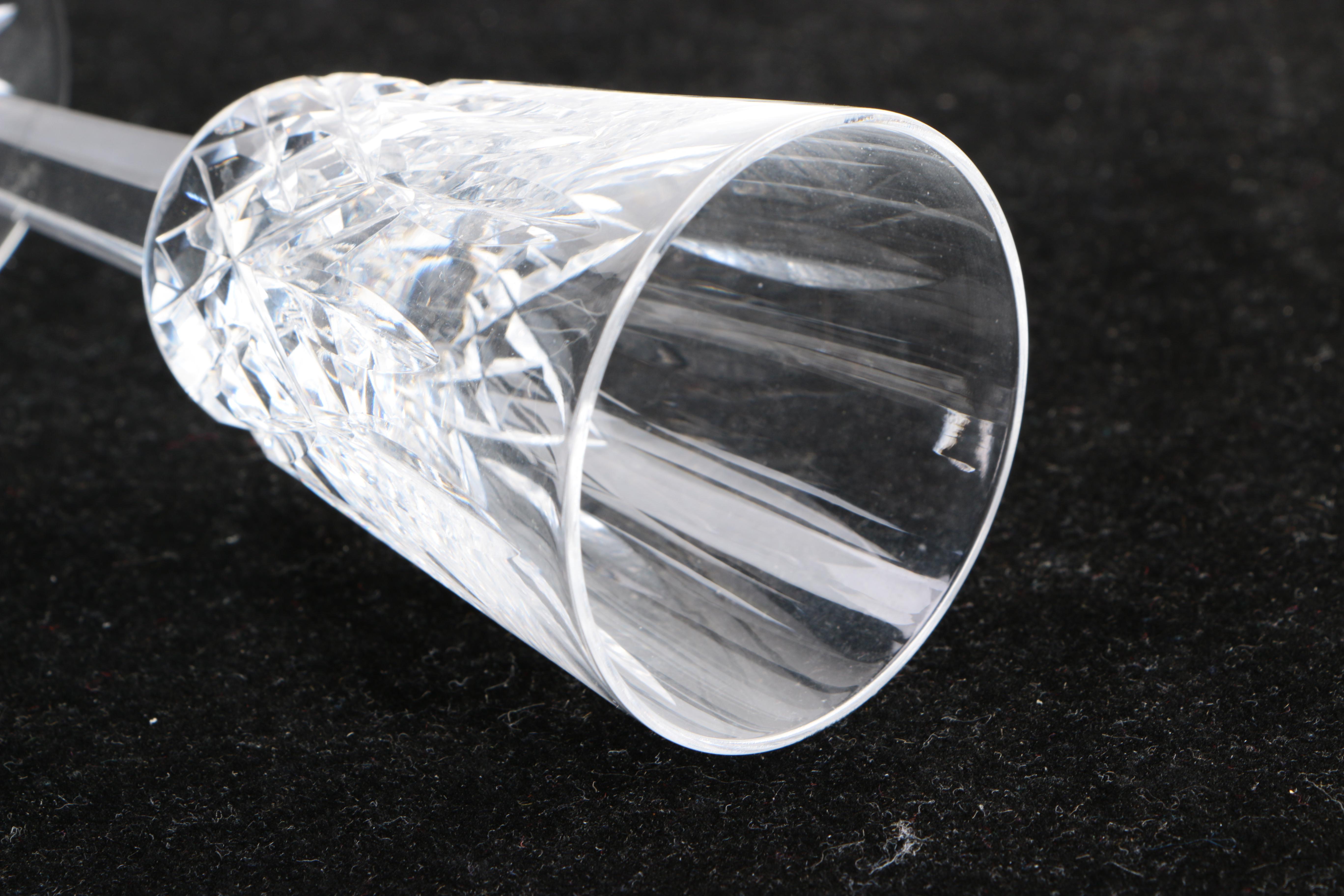 Waterford Crystal "Lismore" Roly Poly and Sherry Glasses