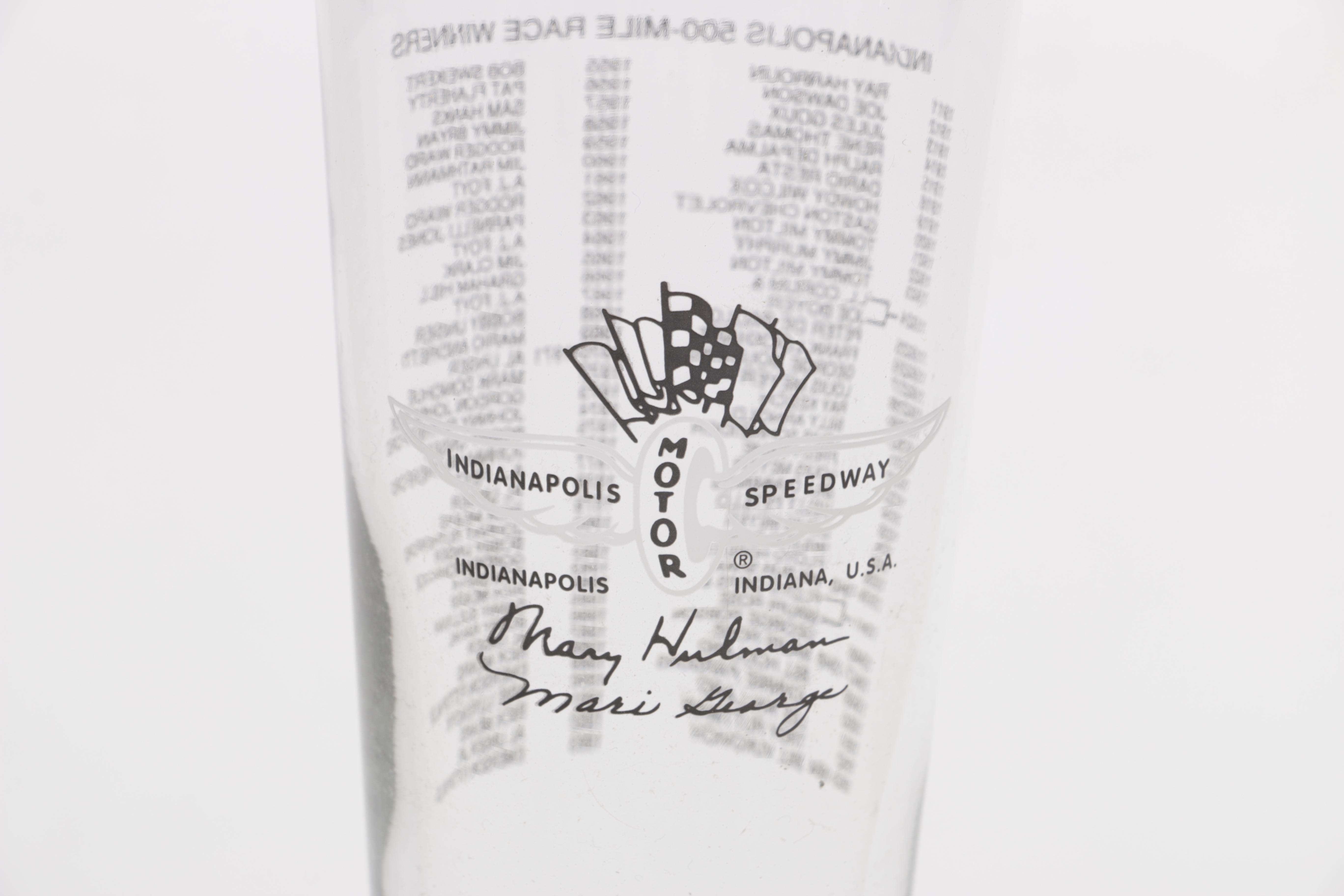 Special Edition Indianapolis Motor Speedway Glasses