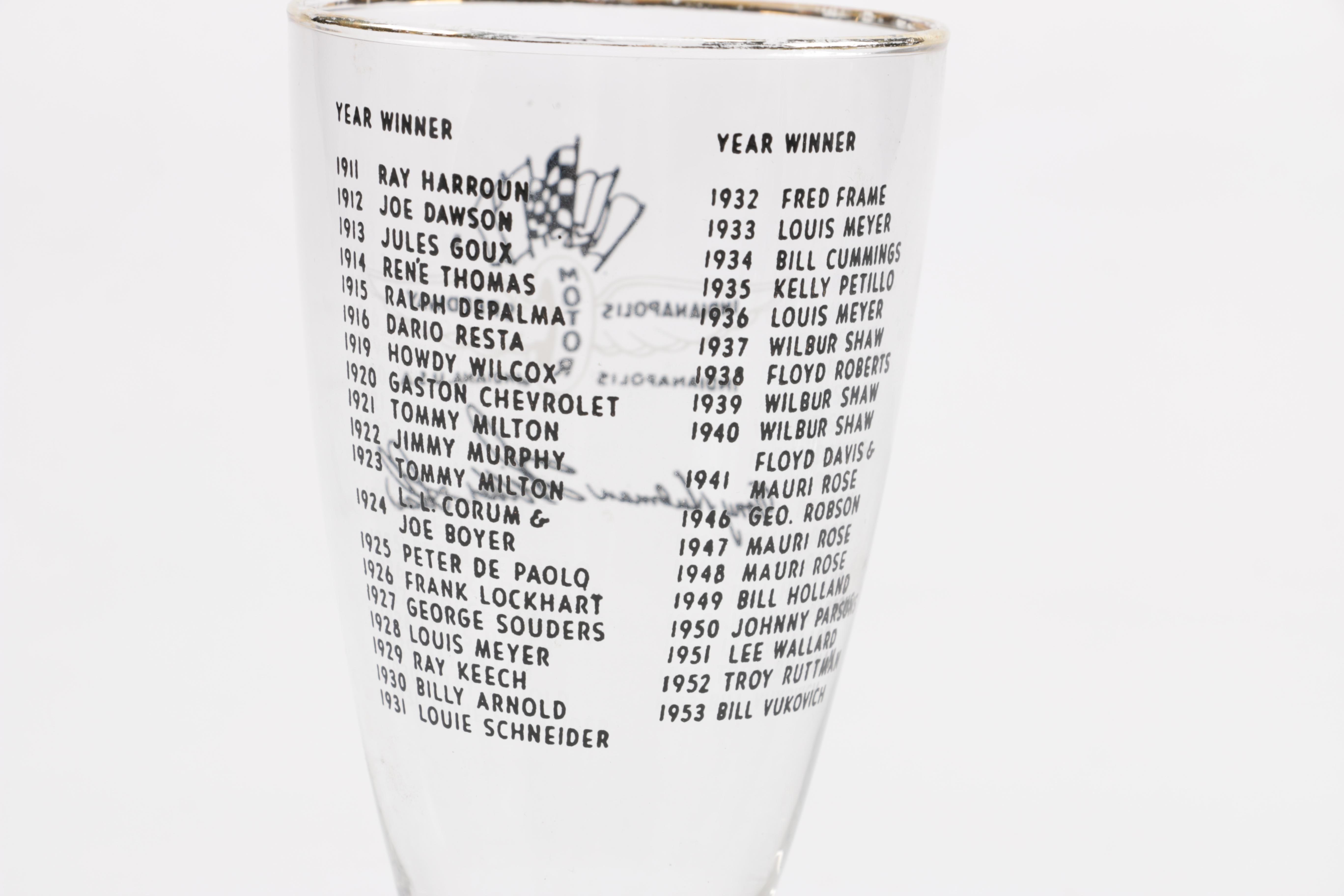 Special Edition Indianapolis Motor Speedway Glasses