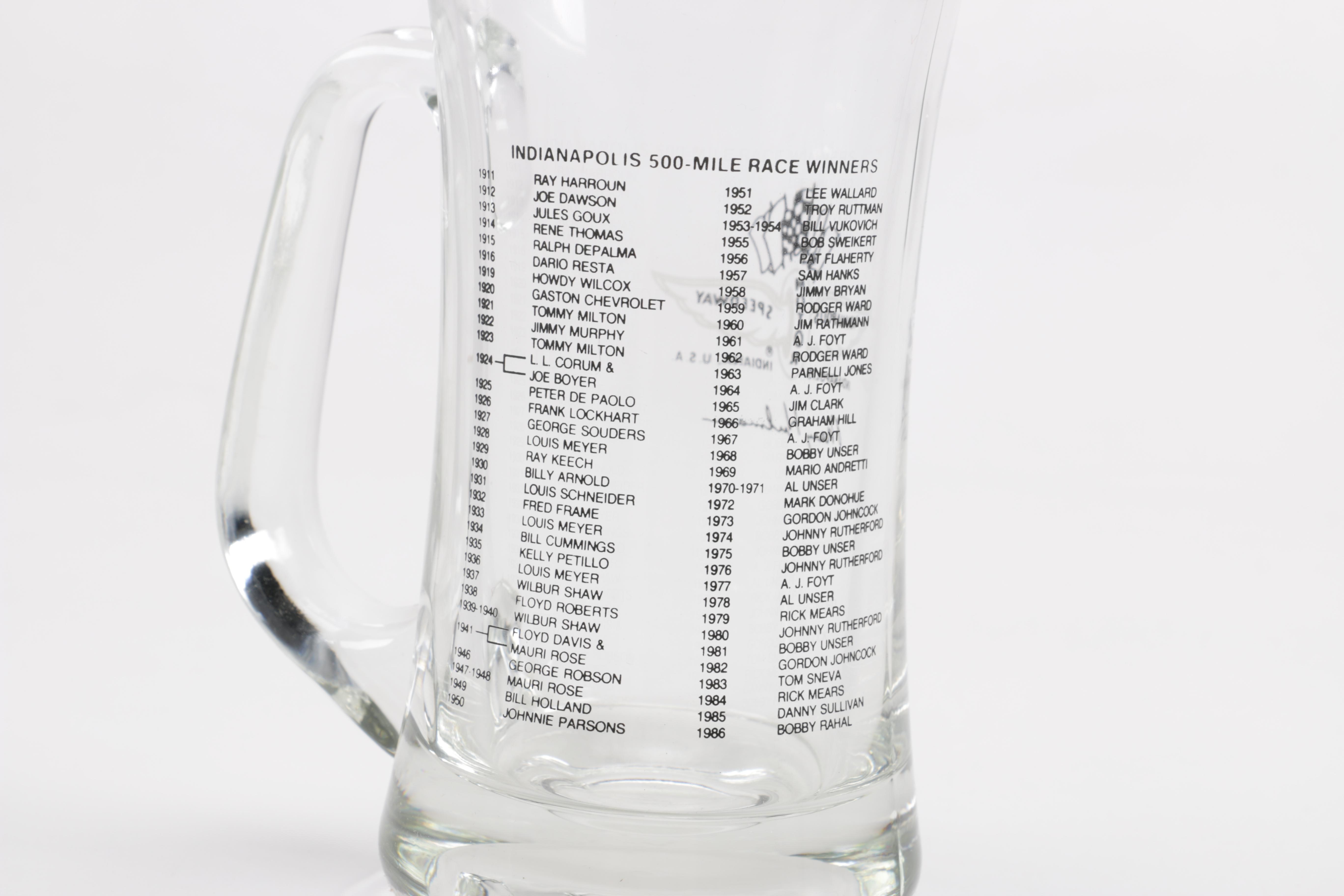 Special Edition Indianapolis Motor Speedway Glasses