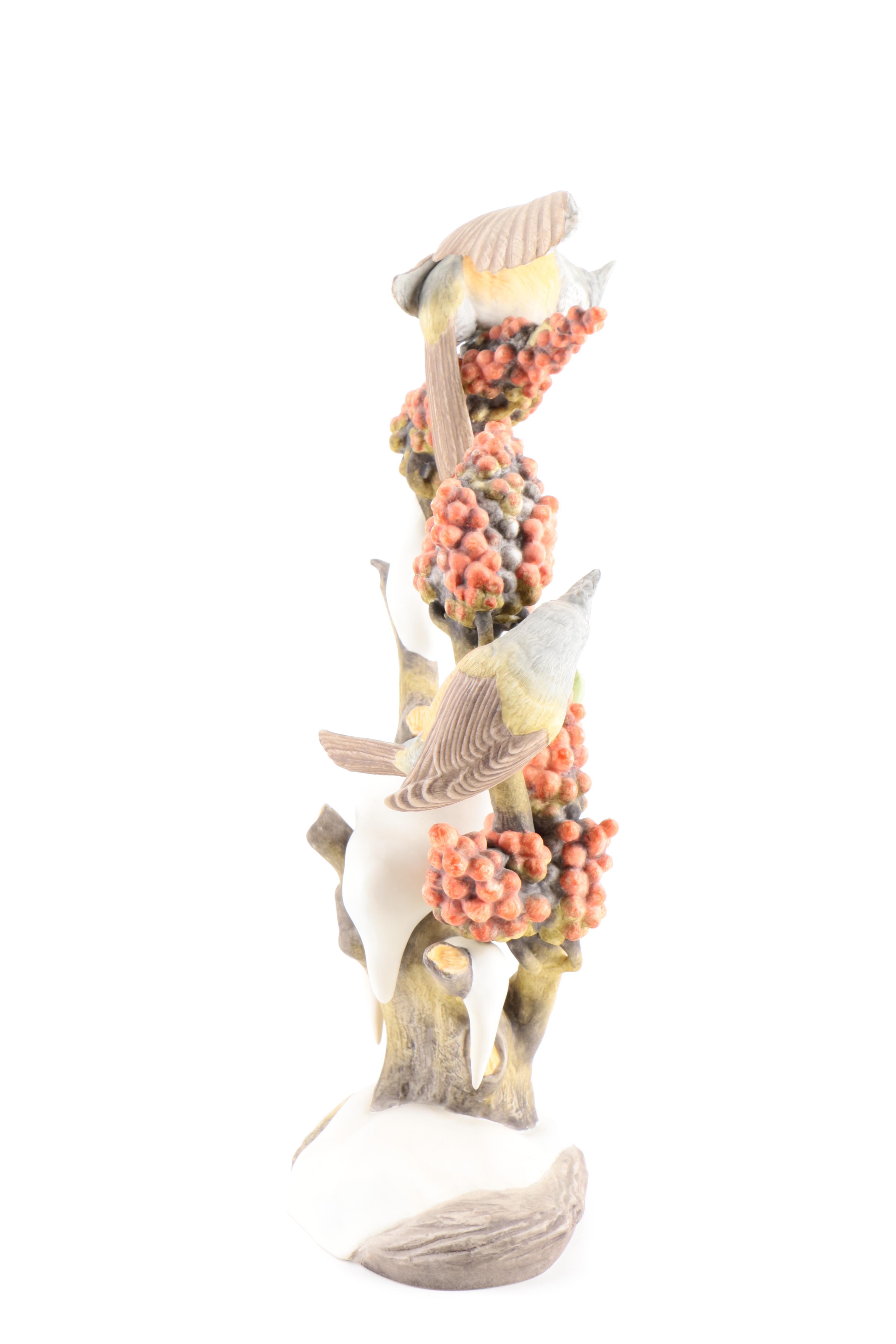 Boehm Porcelain "Tufted Titmice" Figurine