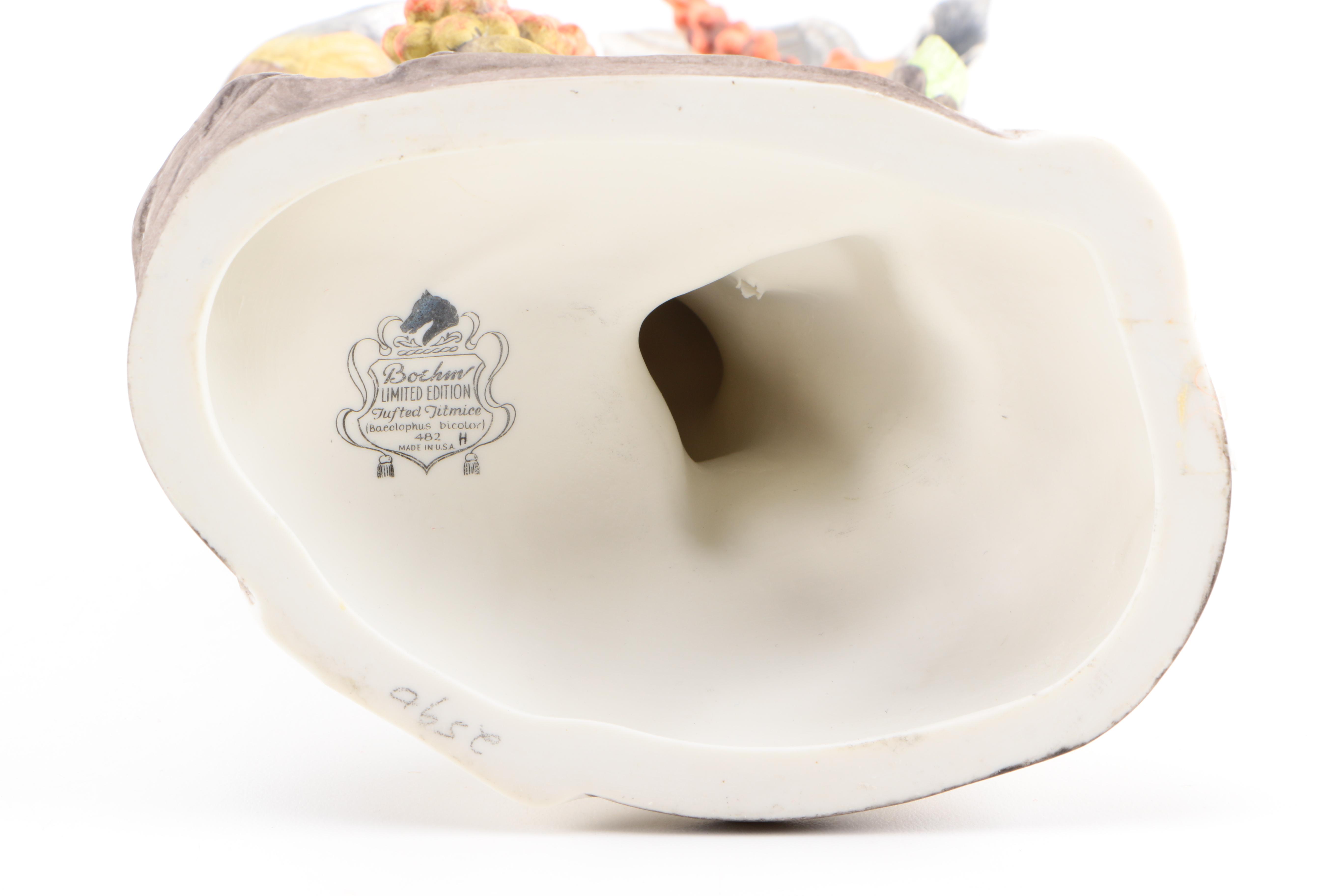 Boehm Porcelain "Tufted Titmice" Figurine