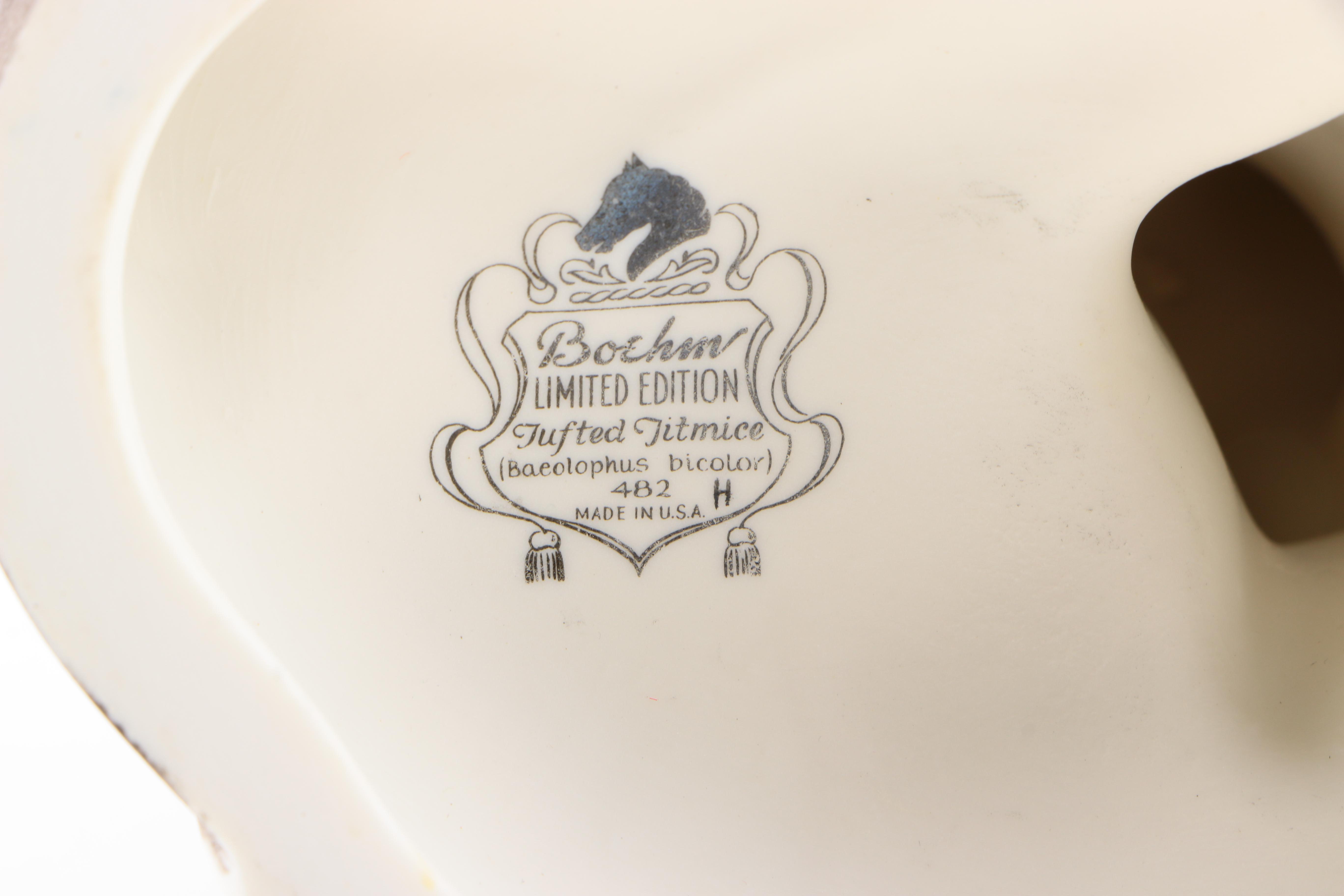 Boehm Porcelain "Tufted Titmice" Figurine