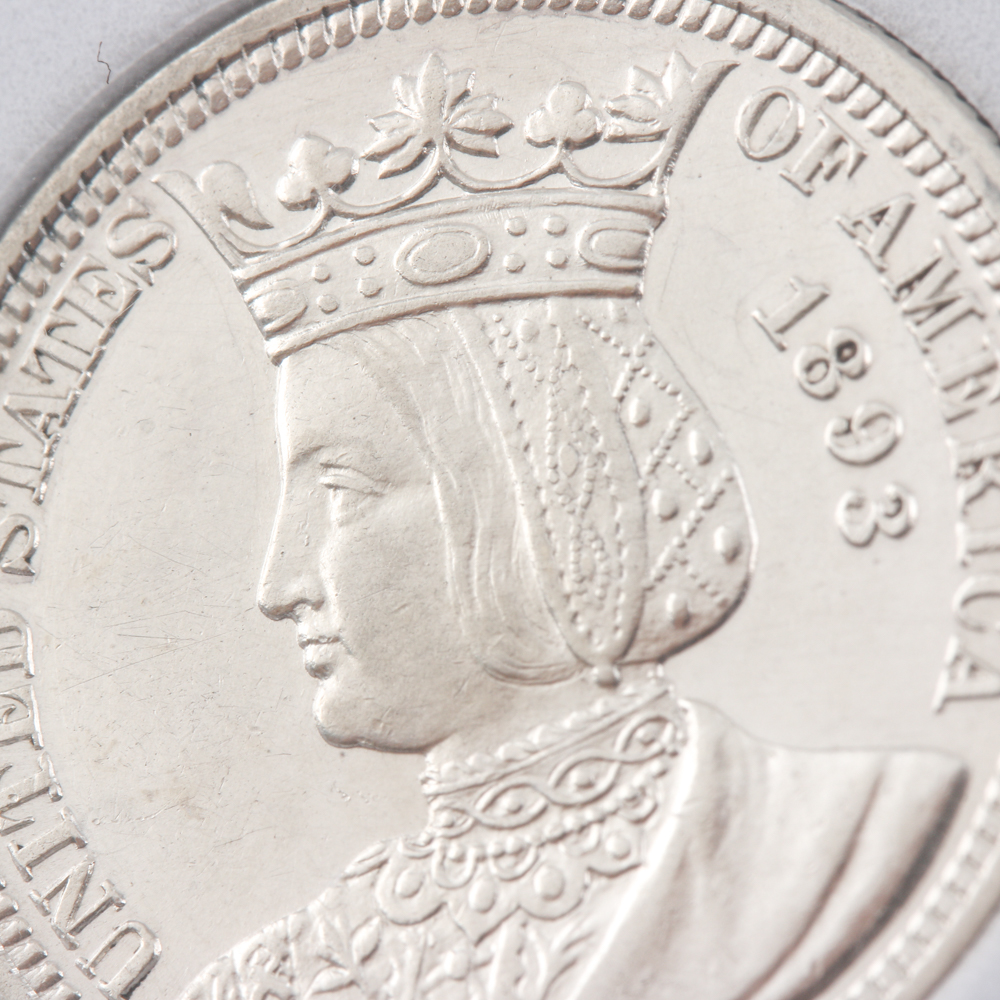 1893 Commemorative Silver Isabella Quarter