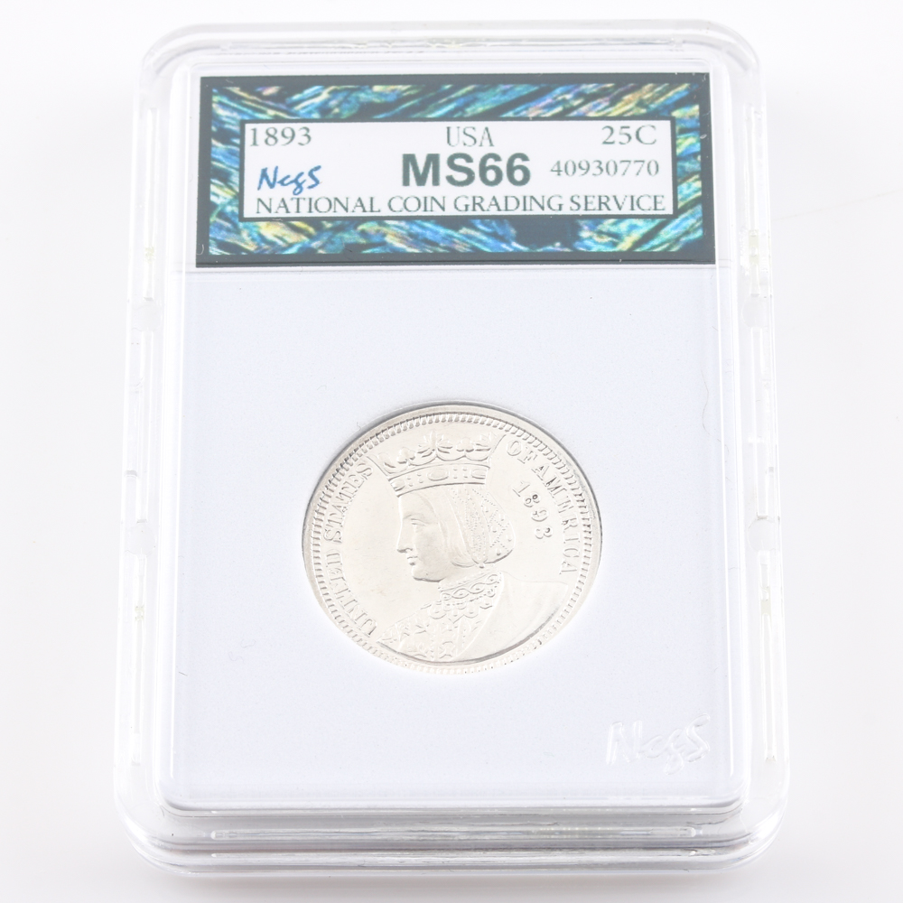 1893 Commemorative Silver Isabella Quarter