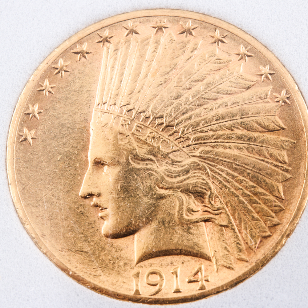 1914-S Indian Head $10 Gold Coin
