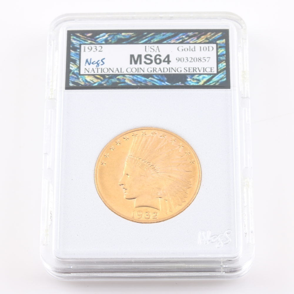 1932 $10 Indian Head Gold Coin