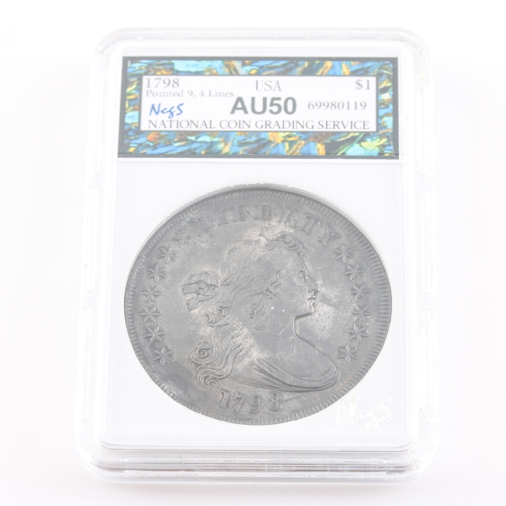 1798 Draped Bust Heraldic Eagle Dollar