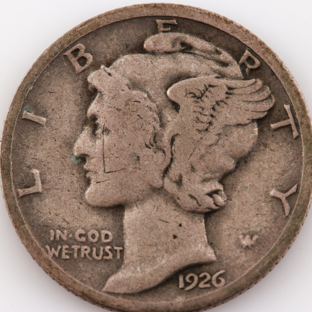 Group of (4) Mercury Dimes 1916-1926
