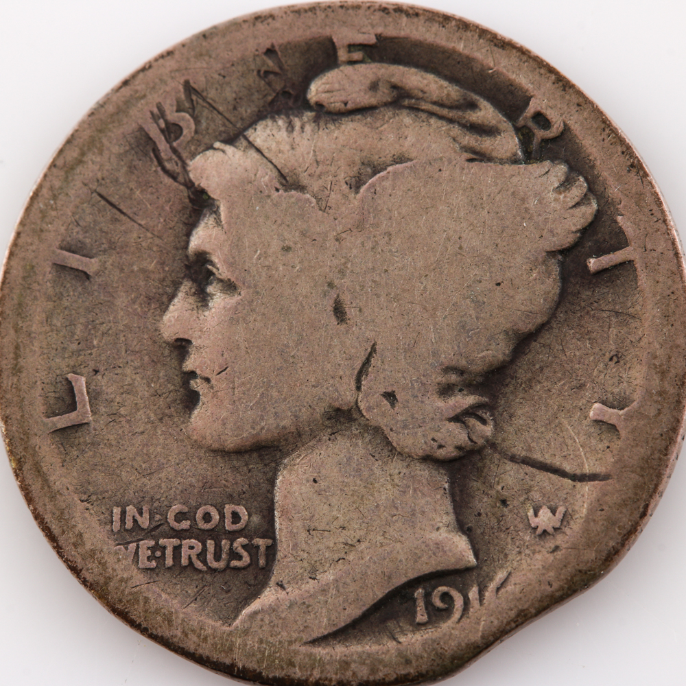 Group of (4) Mercury Dimes 1916-1926