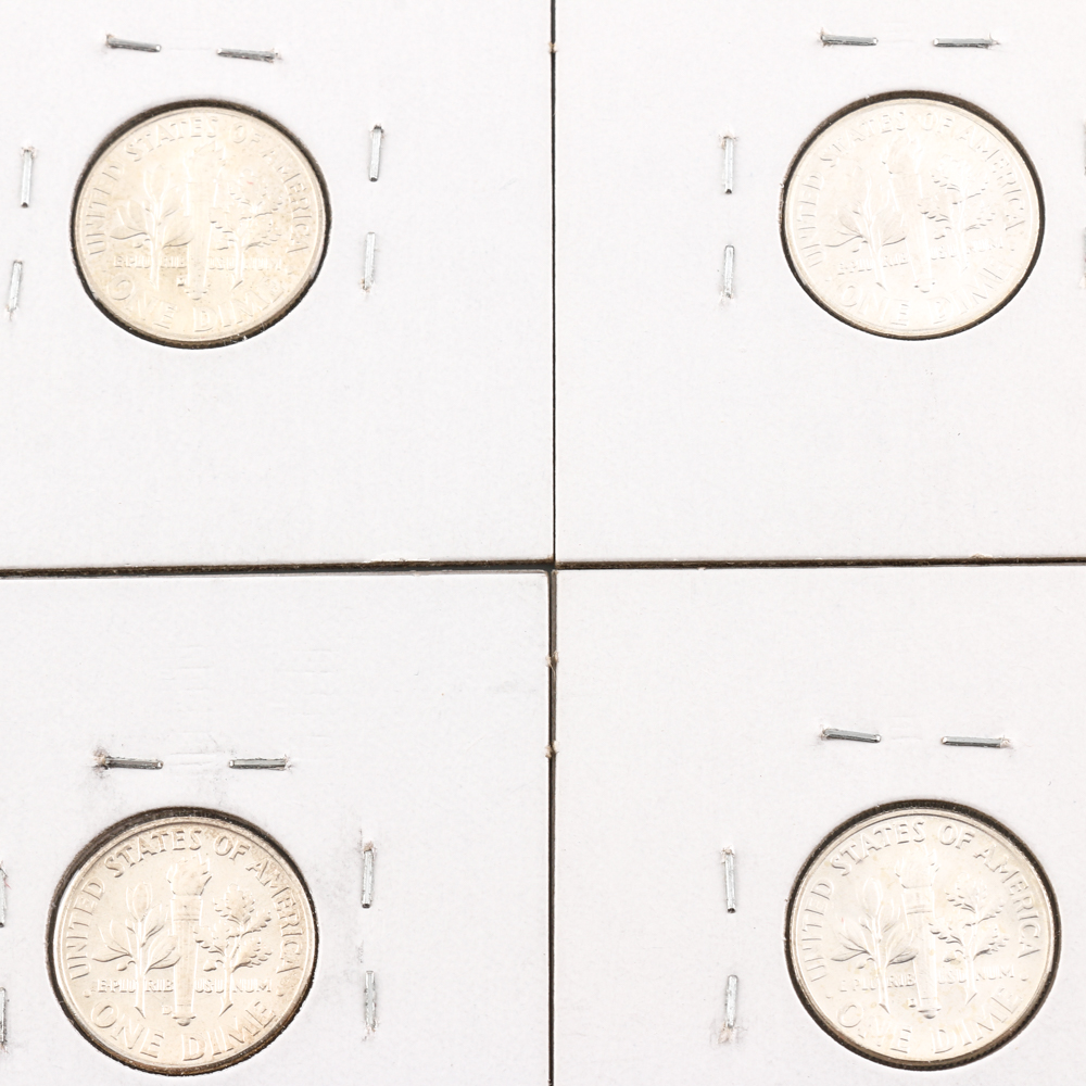 Group of (9) Roosevelt dimes 1955-1967